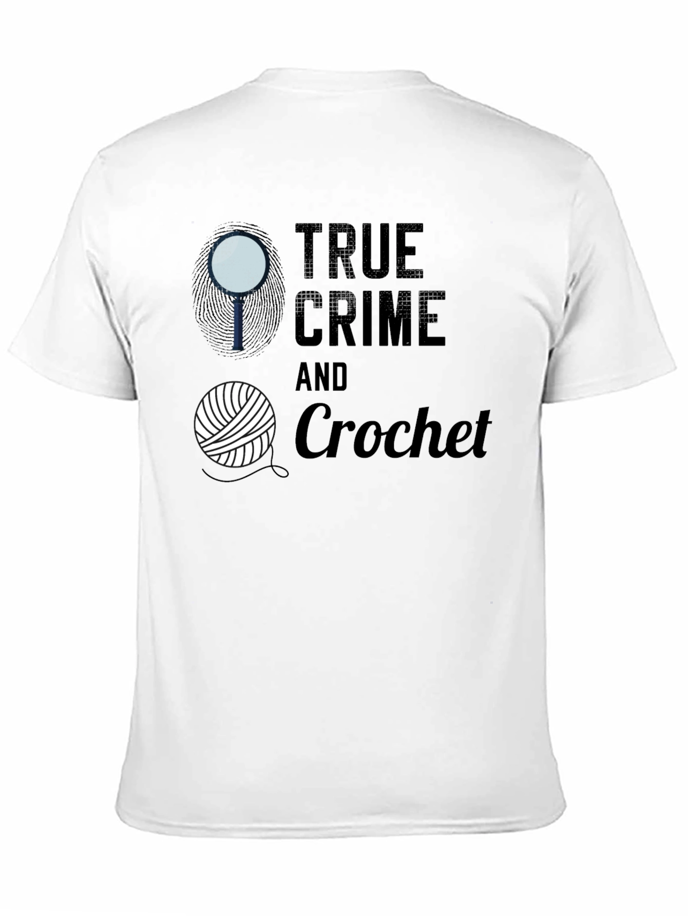 Black True Crime & Crochet Graphic Tee view 11