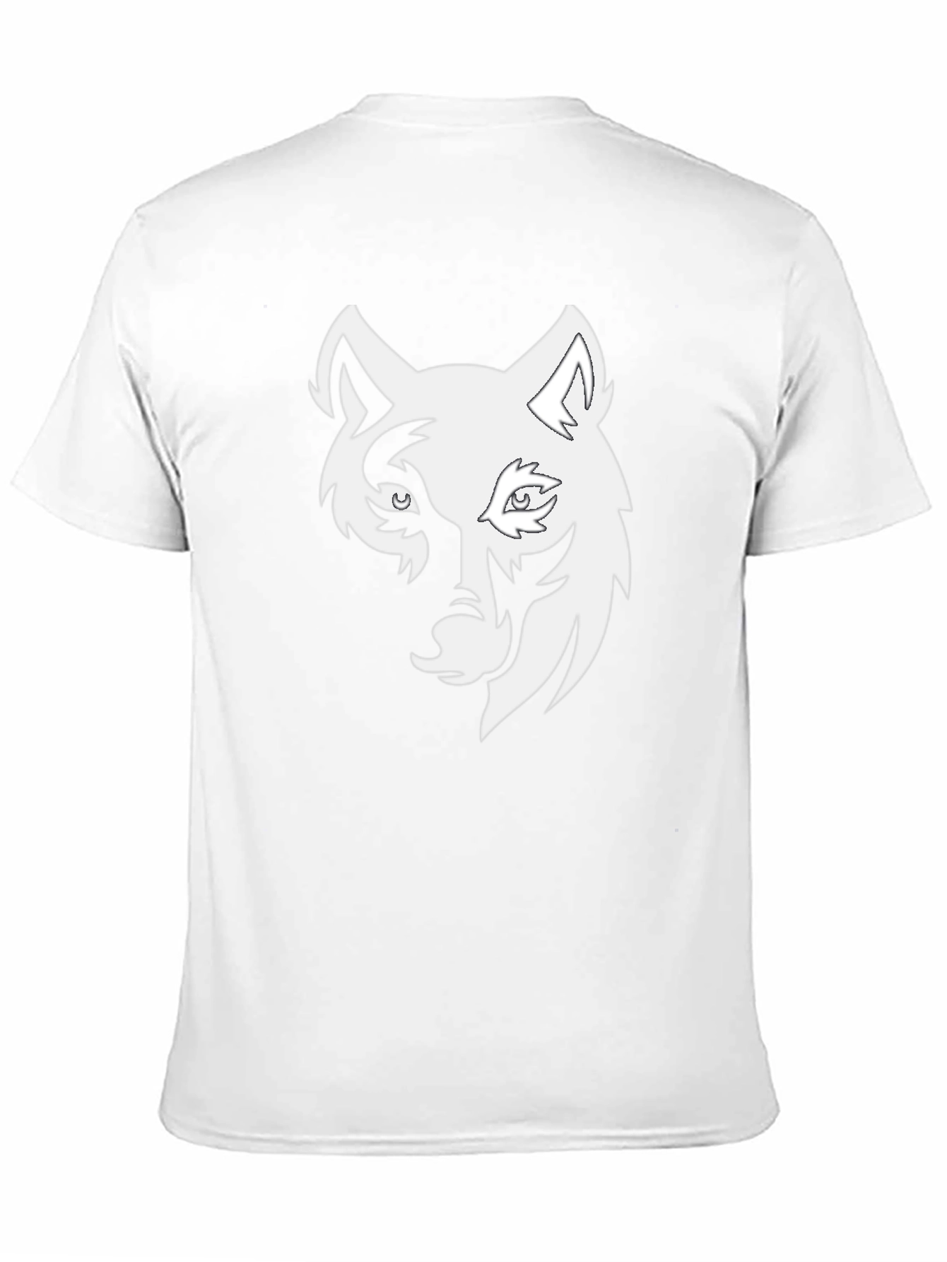 Black Cool Wolf Head Graphic Black T-Shirt view 11