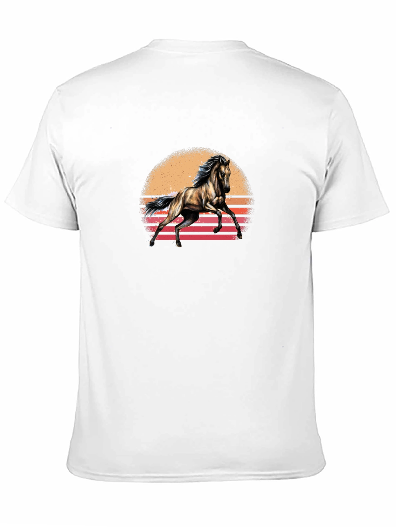 Black Horse Sunset Graphic Tee - Stylish Black T-Shirt view 11