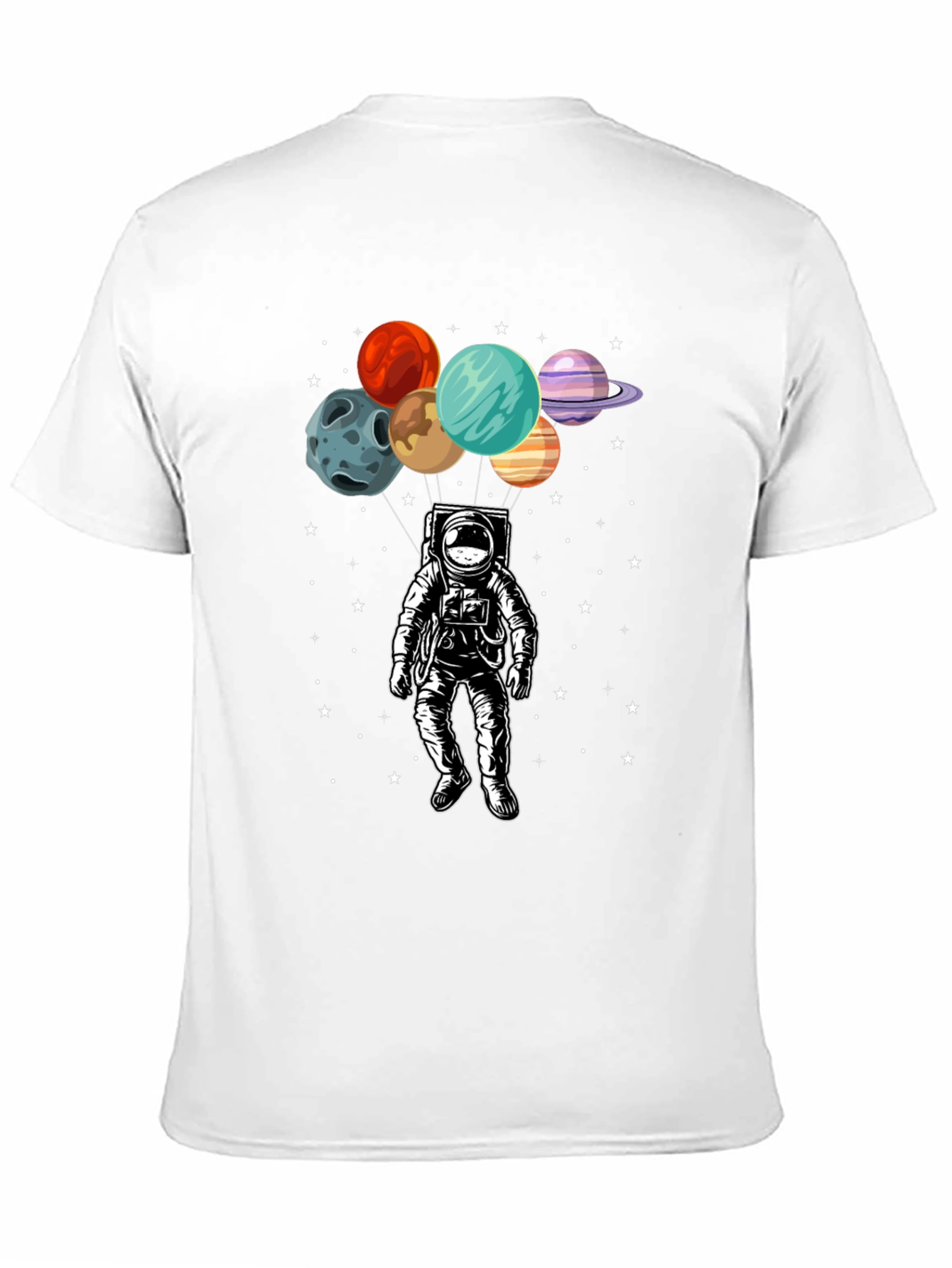 Black Astronaut Planets Graphic T-Shirt - Space Adventure view 11