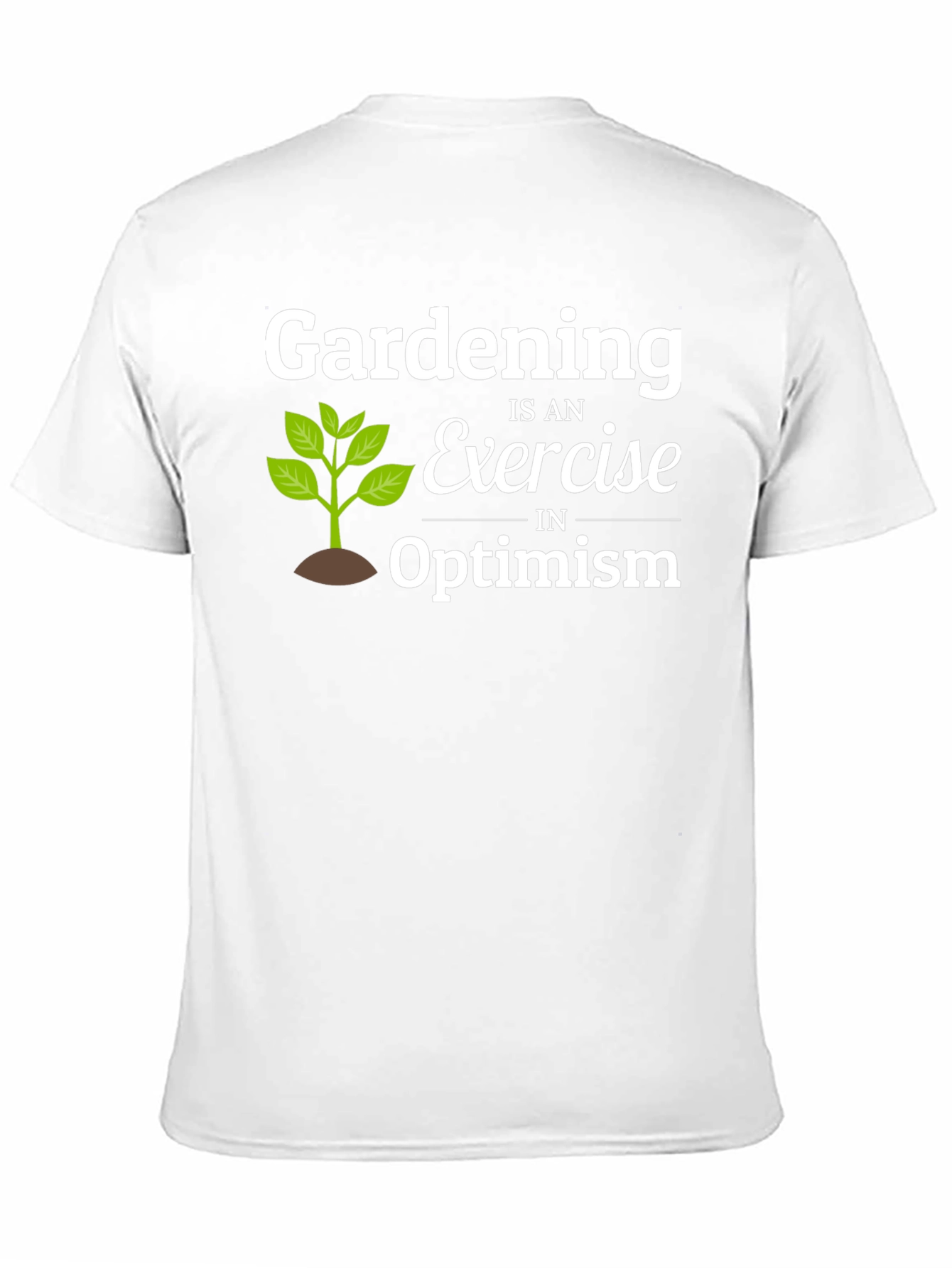 Black Gardening Optimism T-Shirt - Black Cotton Tee view 11