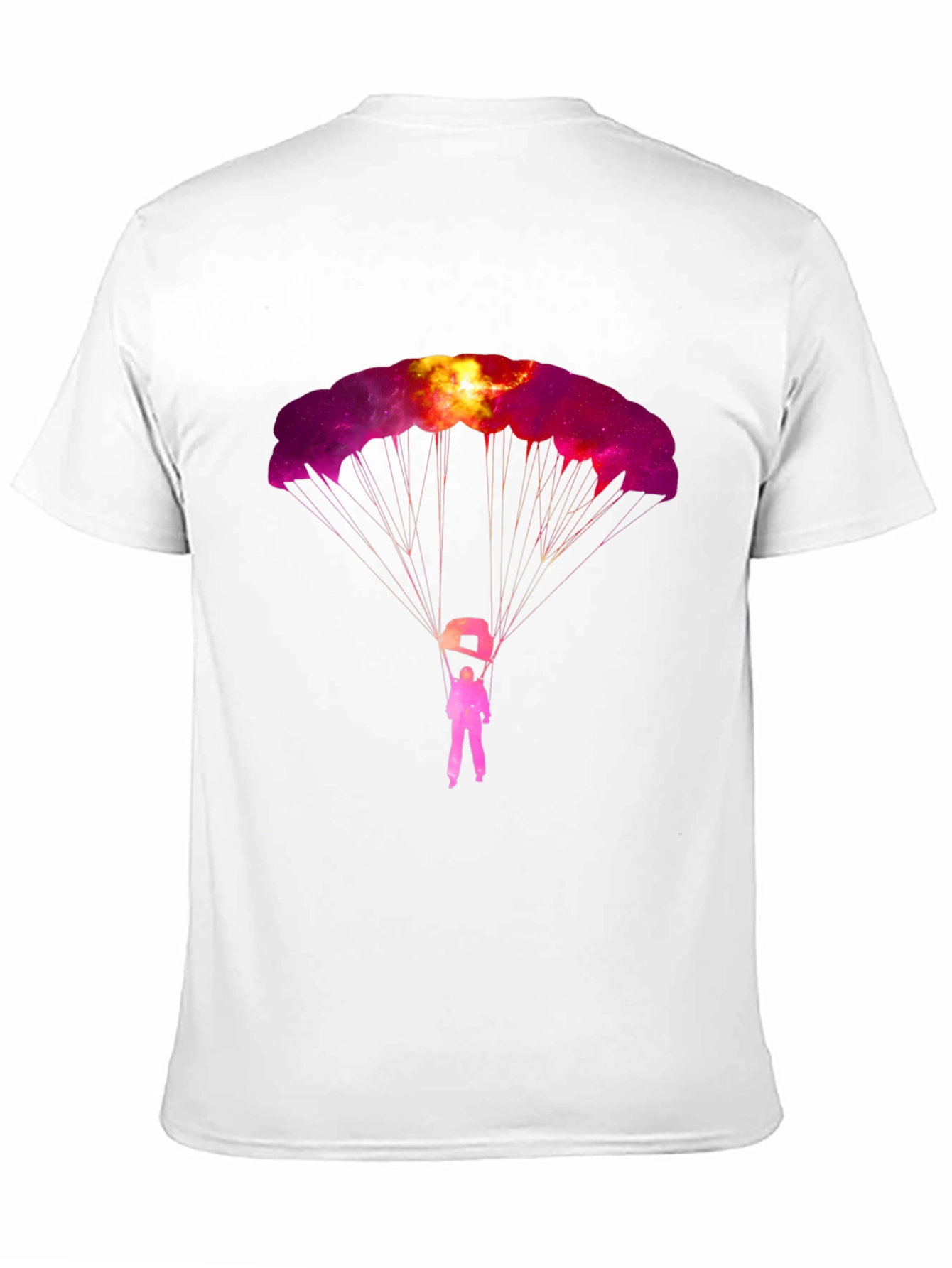 Black Skydiving Galaxy Graphic Tee - Black view 11