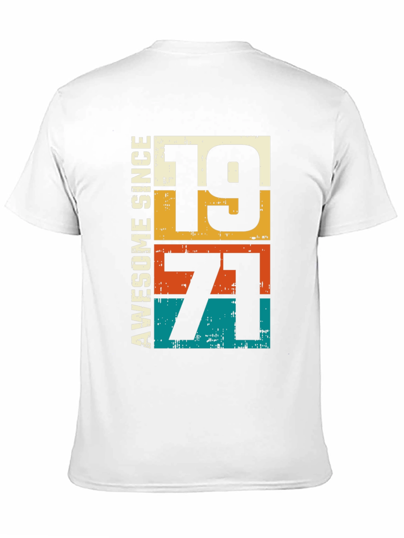 Black Awesome Since 1971 T-Shirt - Retro Style view 11