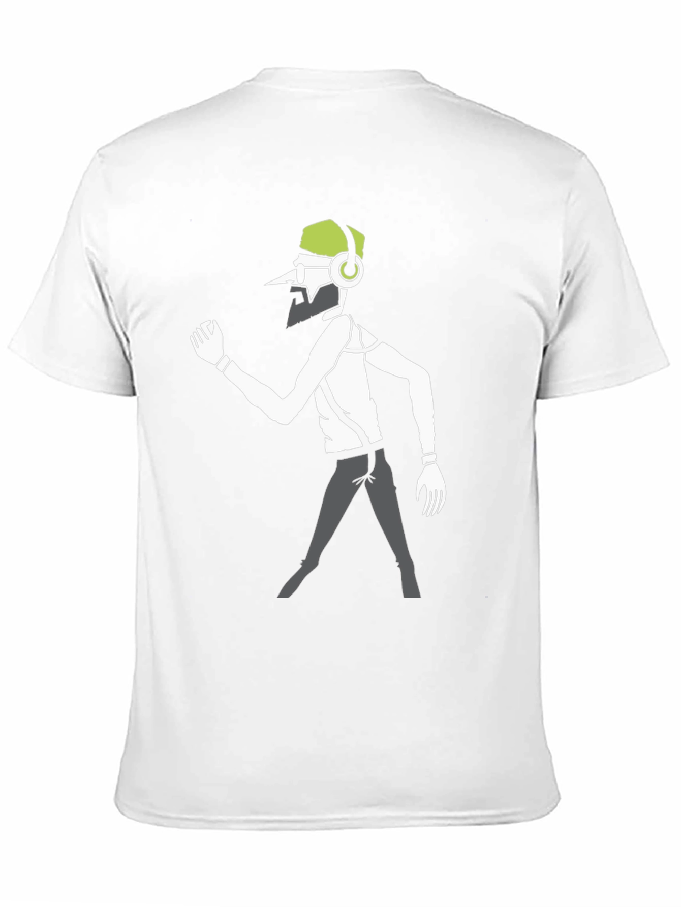 Black Funky DJ Graphic Tee - Black Cotton Casual Wear view 11