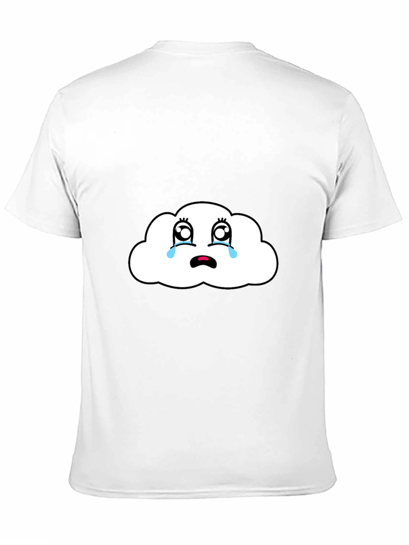 Black Sad Cloud Graphic Tee - Black Comfort Fit T-Shirt view 11