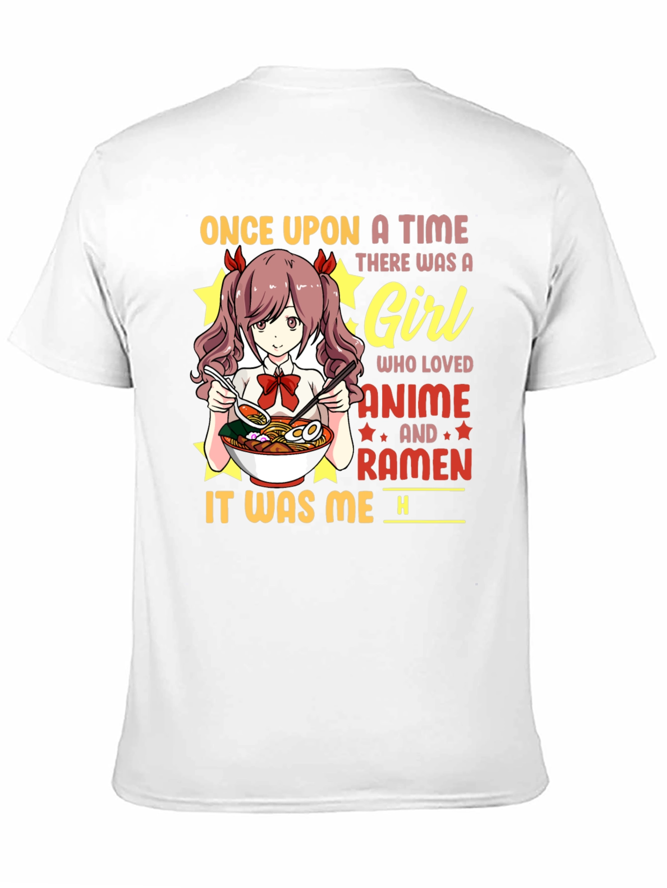 Black Anime & Ramen Girl T-Shirt view 11