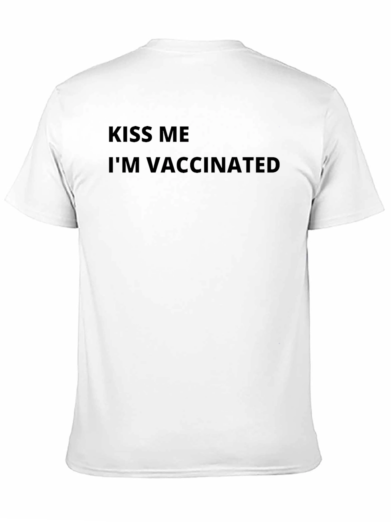 Black Kiss Me I'm Vaccinated Graphic T-Shirt view 11