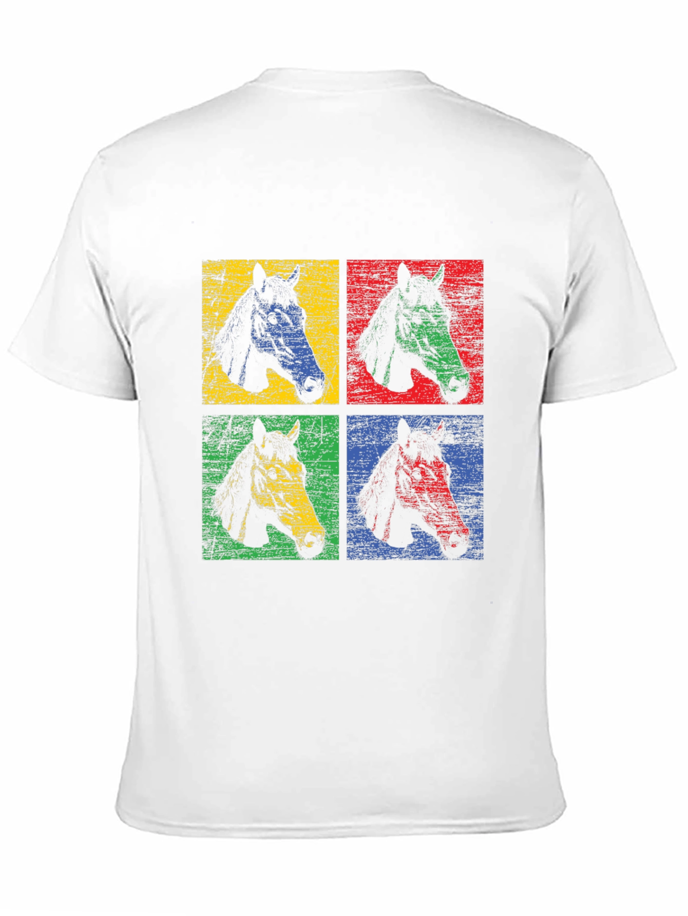 Black Pop Art Horse Tee - Colorful Graphic T-Shirt view 11