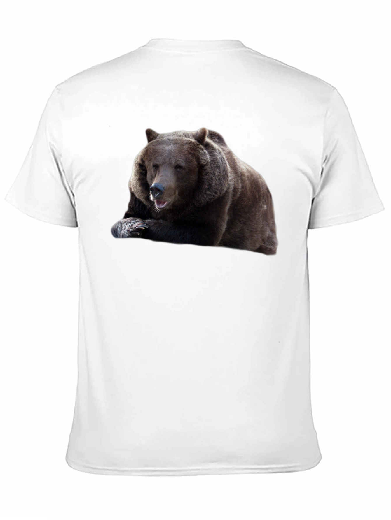 Black Bear Graphic Tee - Men's Black Cotton T-Shirt view 11
