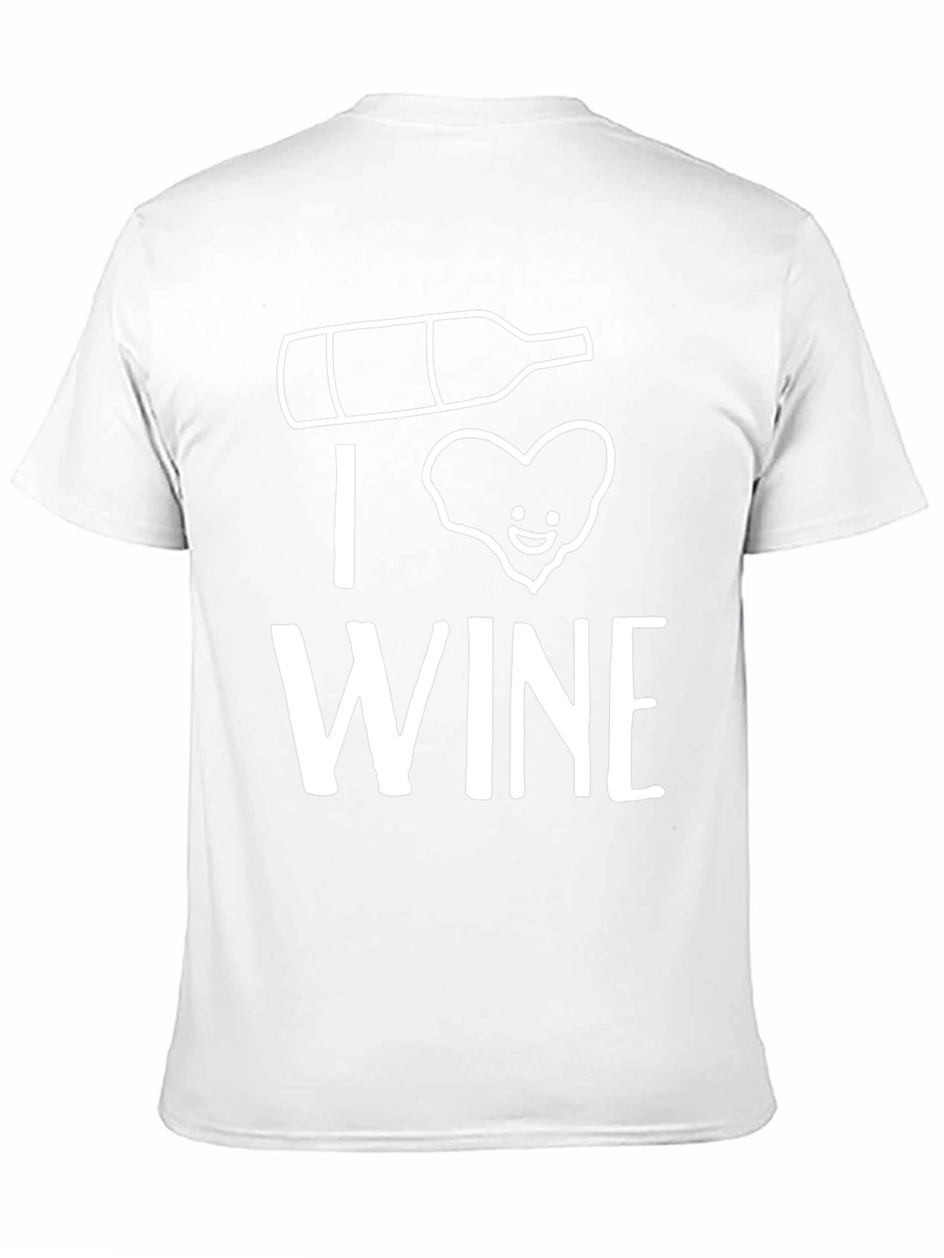 Black I Love Wine Funny Graphic Tee - Soft Black Shirt view 11