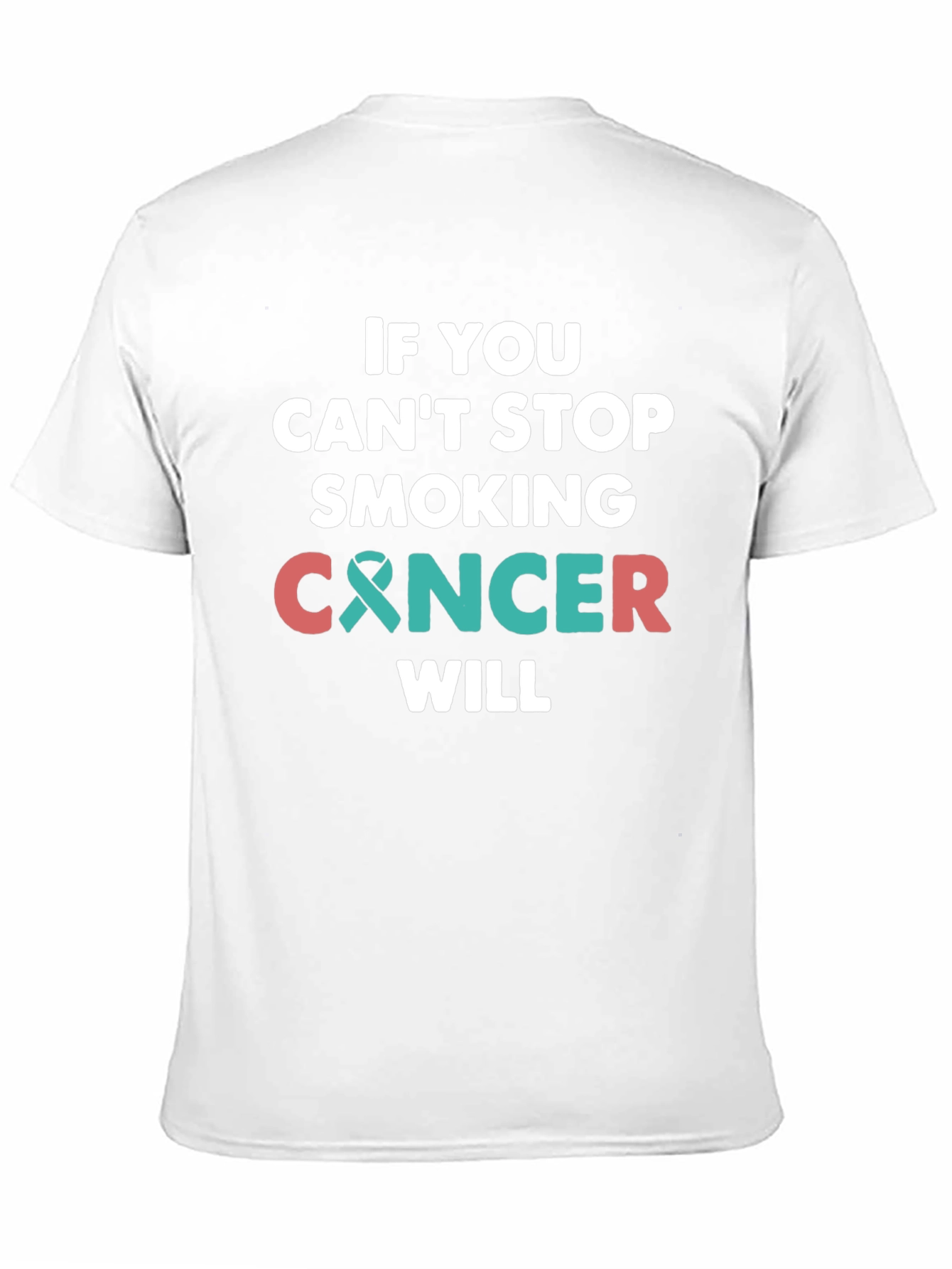Black Stop Smoking Cancer Awareness T-Shirt view 11