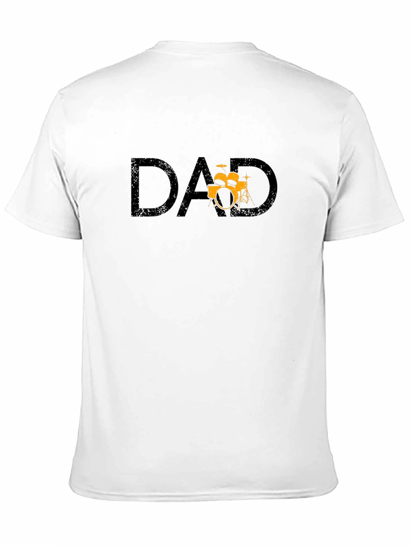 Black Drummer Dad T-Shirt - Black Crew Neck view 11