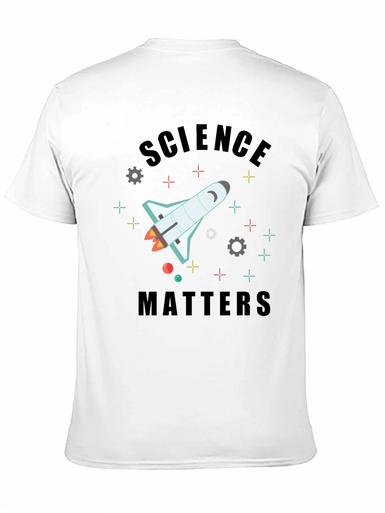 Black Science Matters Space Shuttle Graphic T-Shirt view 11