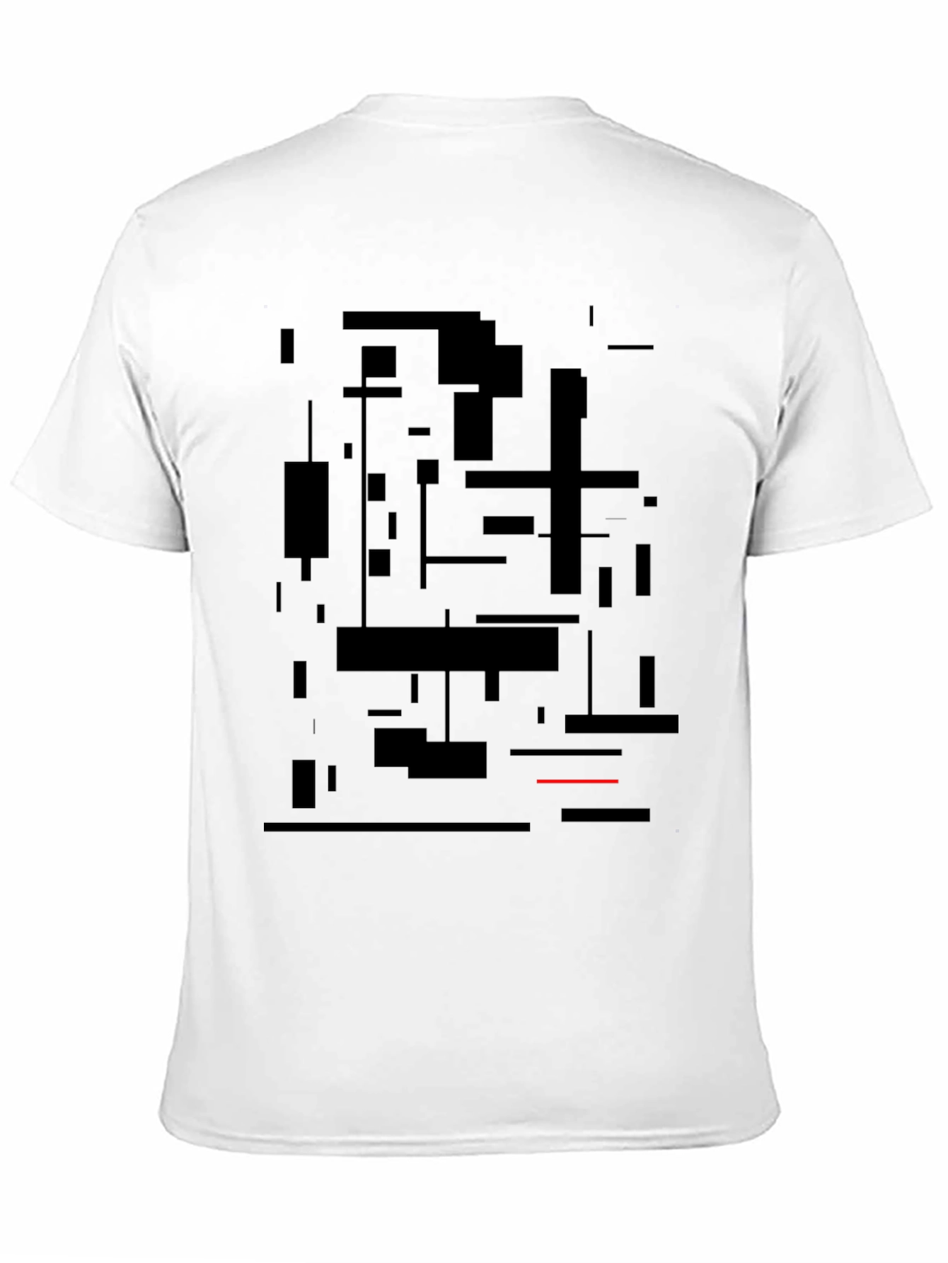 Black Modern Abstract Art Black Graphic Tee view 11