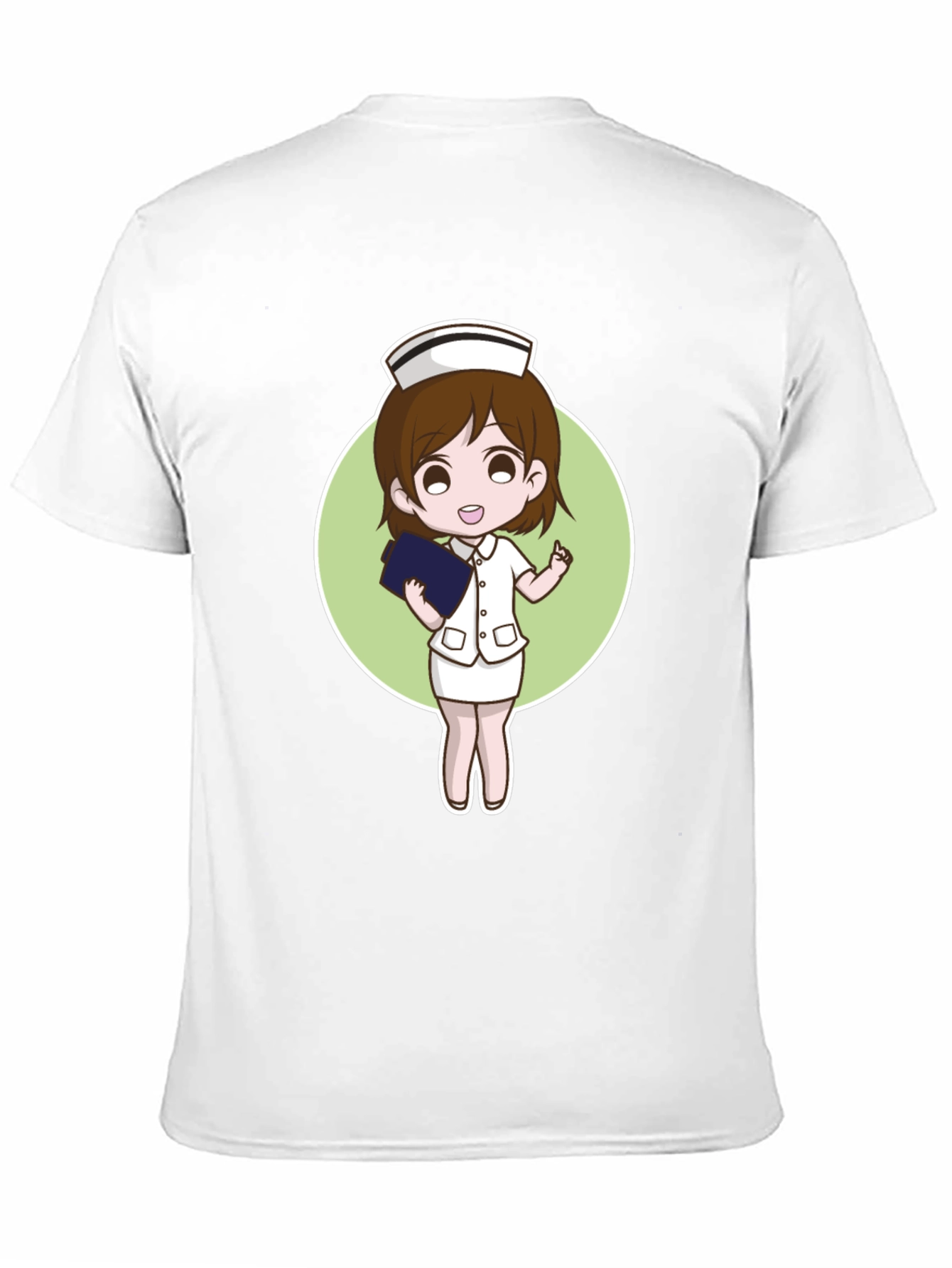 Cartoon Nurse Graphic Tee - Black - 11