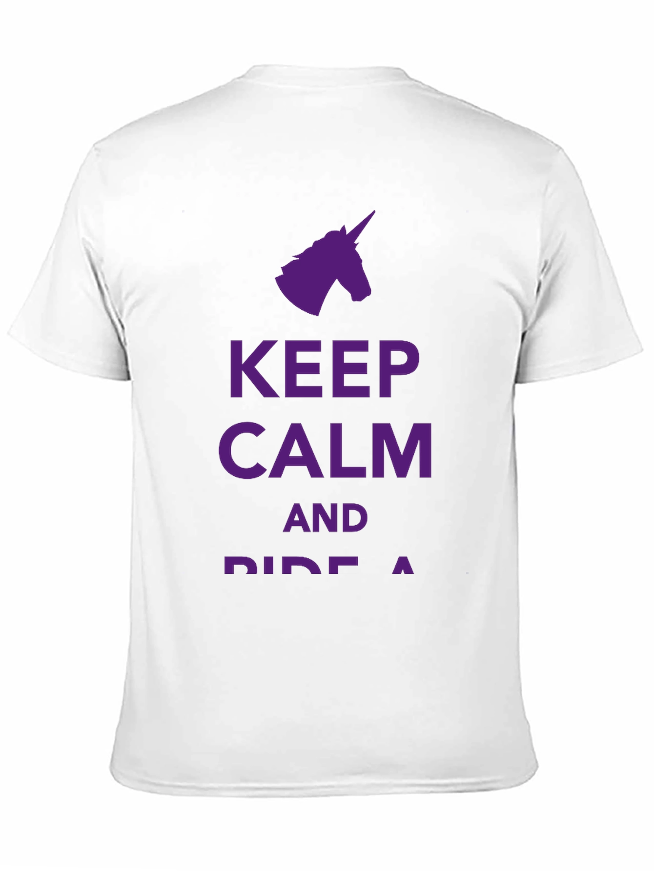 Black Keep Calm Ride A Unicorn Black T-Shirt view 11