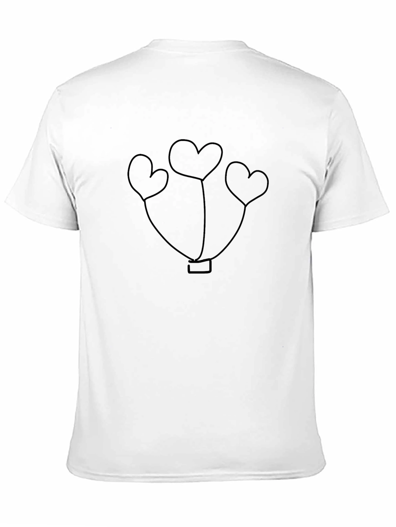 Black Heart Balloons Graphic Black Tee view 11