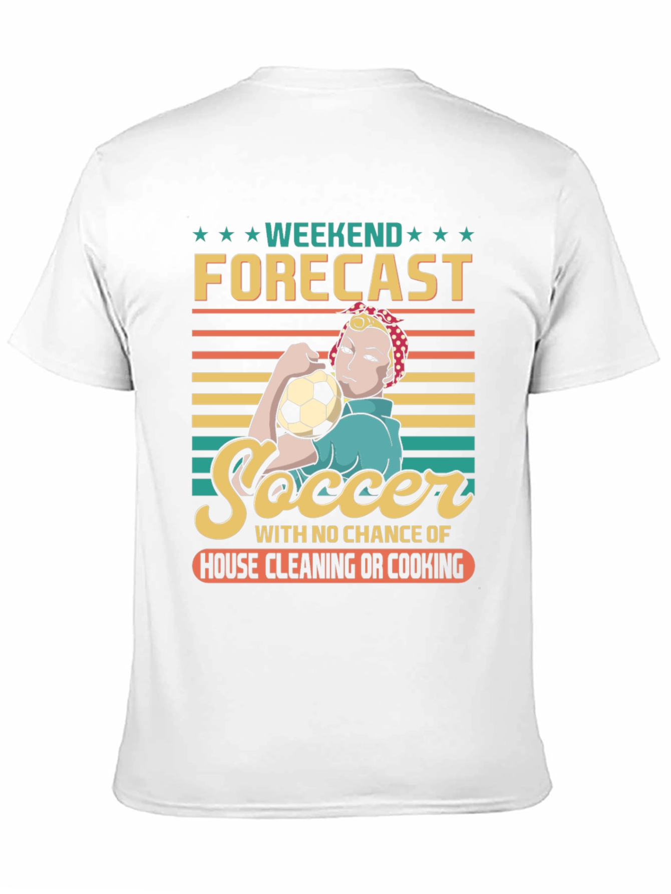 Black Soccer Weekend Forecast Graphic T-Shirt view 11