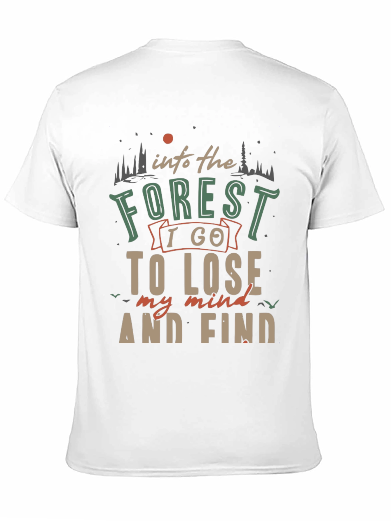 Black Into the Forest Graphic Tee view 11