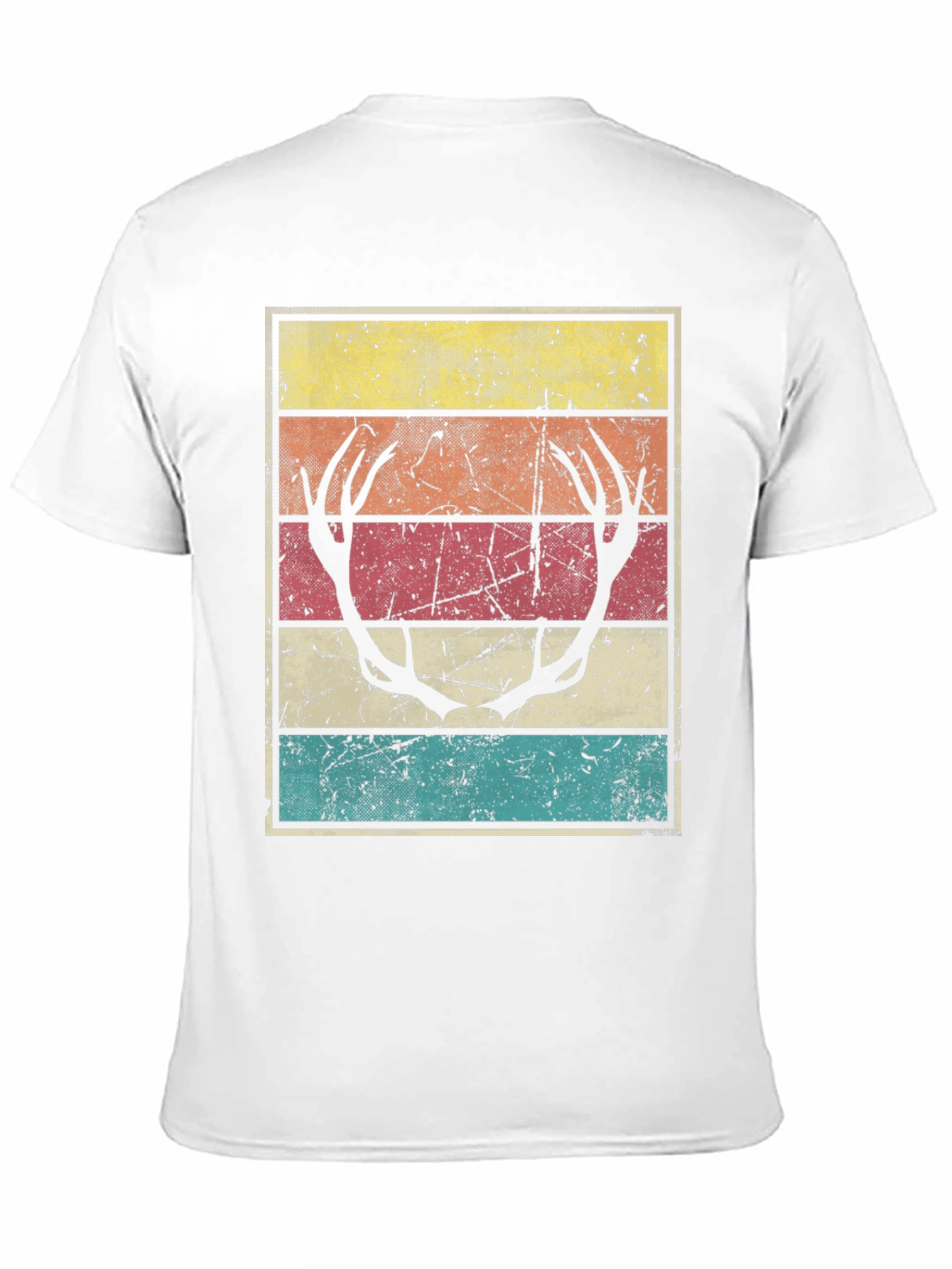 Black Retro Deer Antler Graphic Tee - Vintage Style view 11