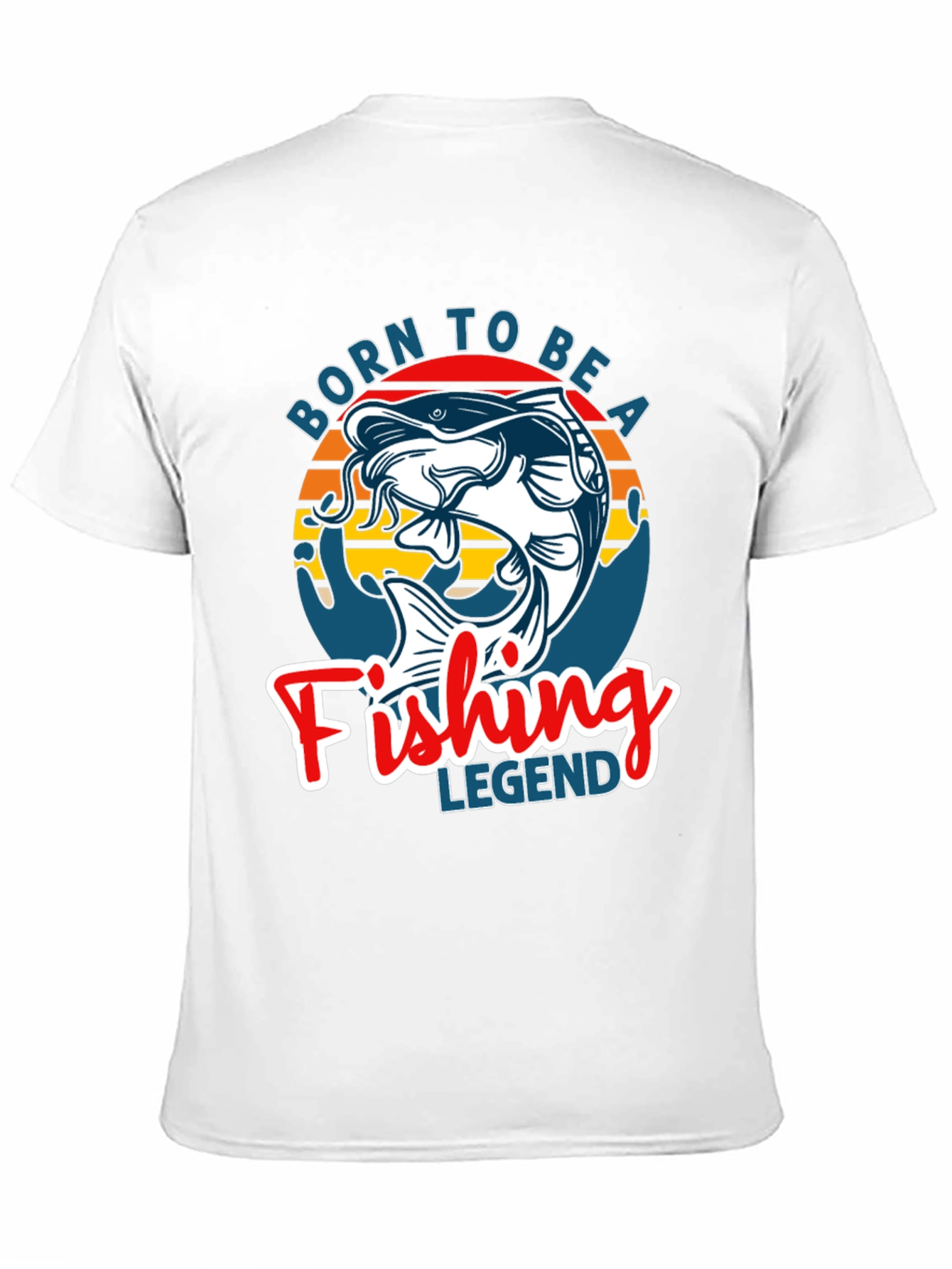 Black Born to Be a Fishing Legend Graphic Tee view 11