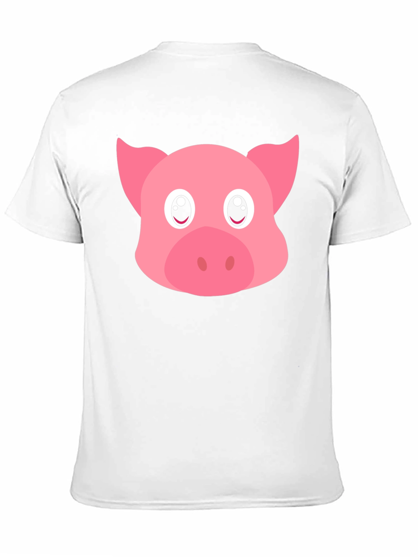 Black Cute Pig Face Graphic Black T-Shirt view 11