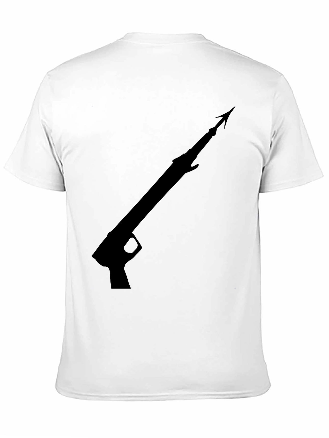 Black Speargun Graphic Tee - Black Cotton T-Shirt view 11
