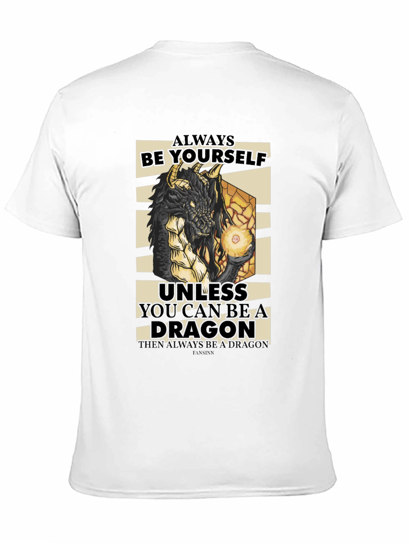 Black Dragon Graphic Tee - Always Be Yourself T-Shirt view 11