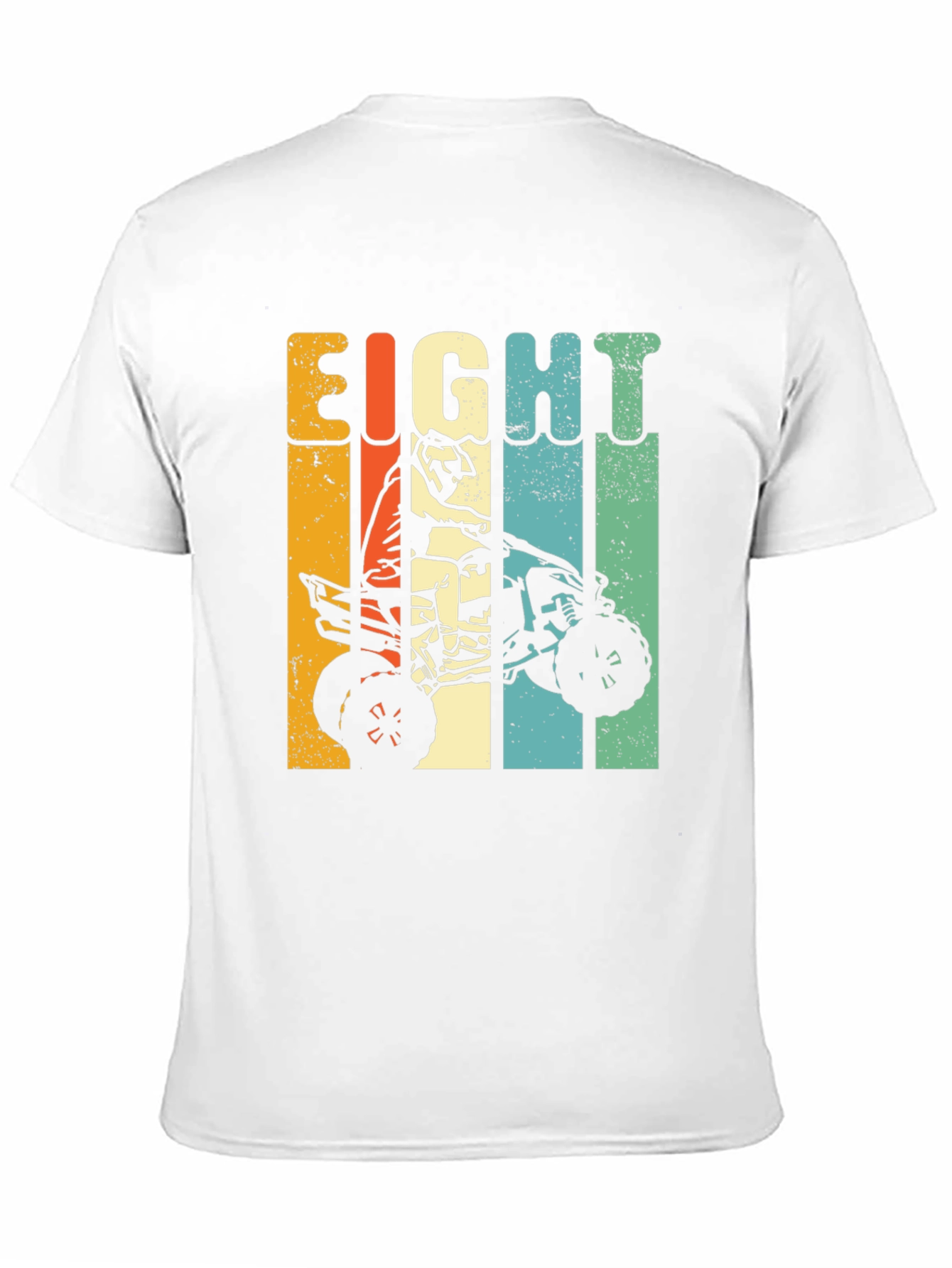 Black Eight Birthday ATV Rider Kids T-Shirt view 11