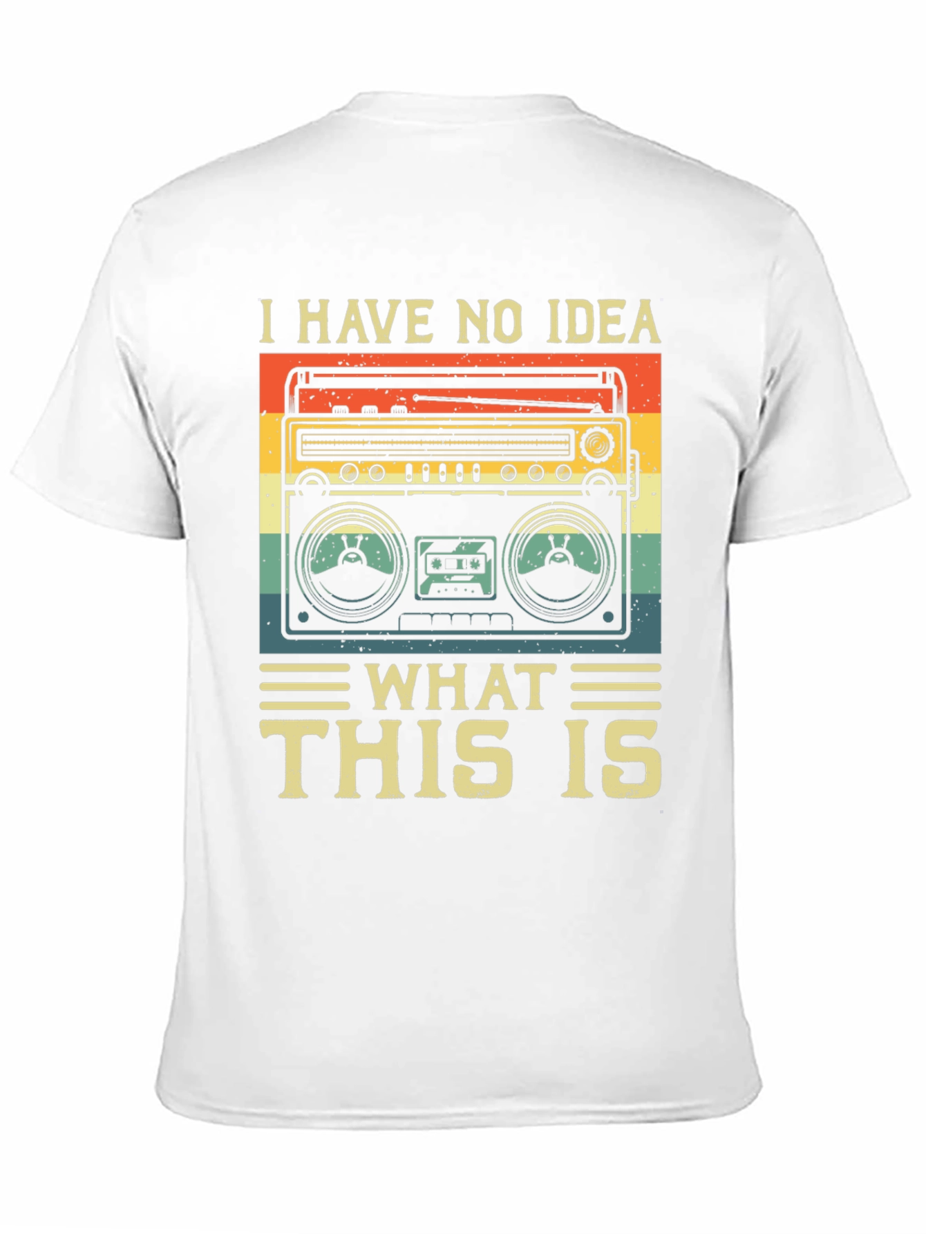 Black Retro Boombox Graphic T-Shirt - I Have No Idea What This Is view 11