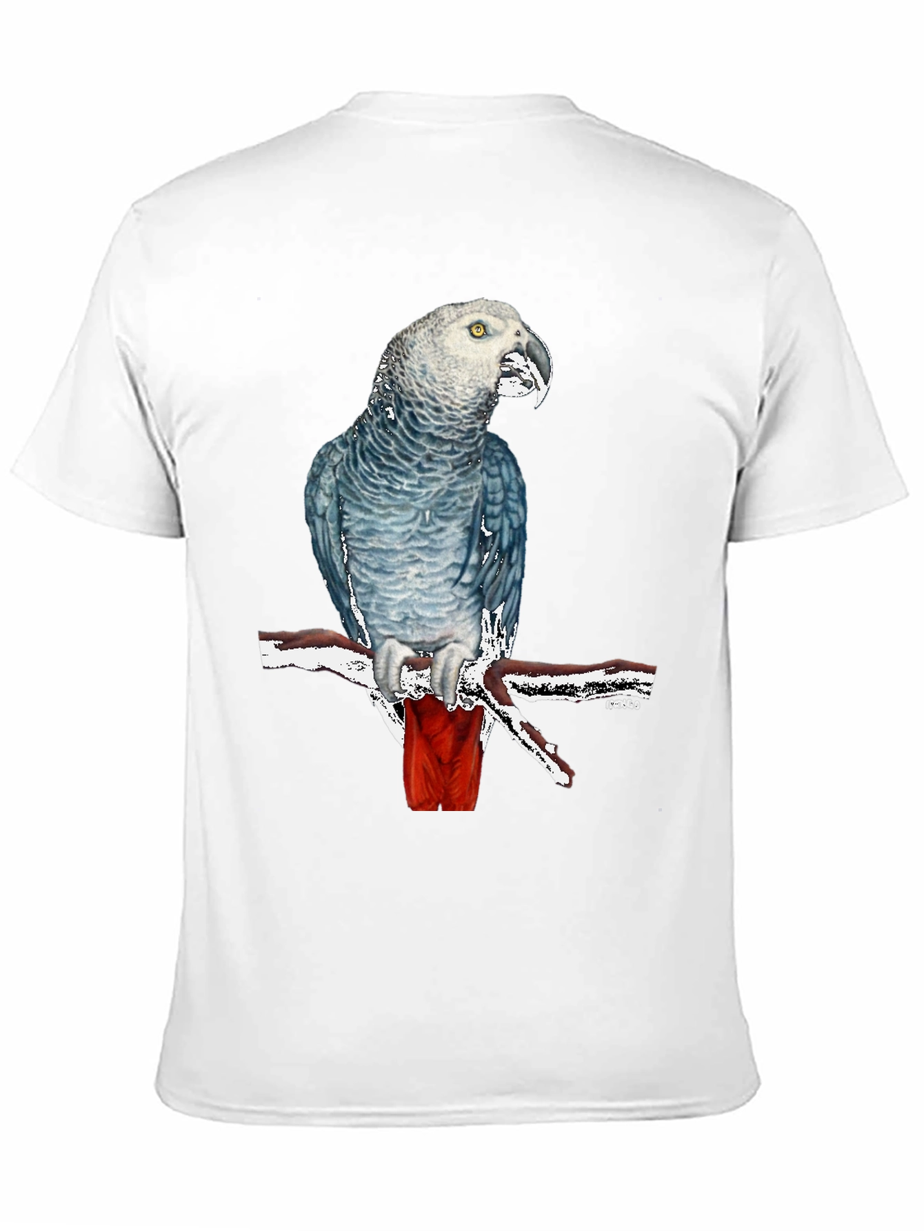 Black African Grey Parrot Graphic T-Shirt - Unisex Black Tee view 11