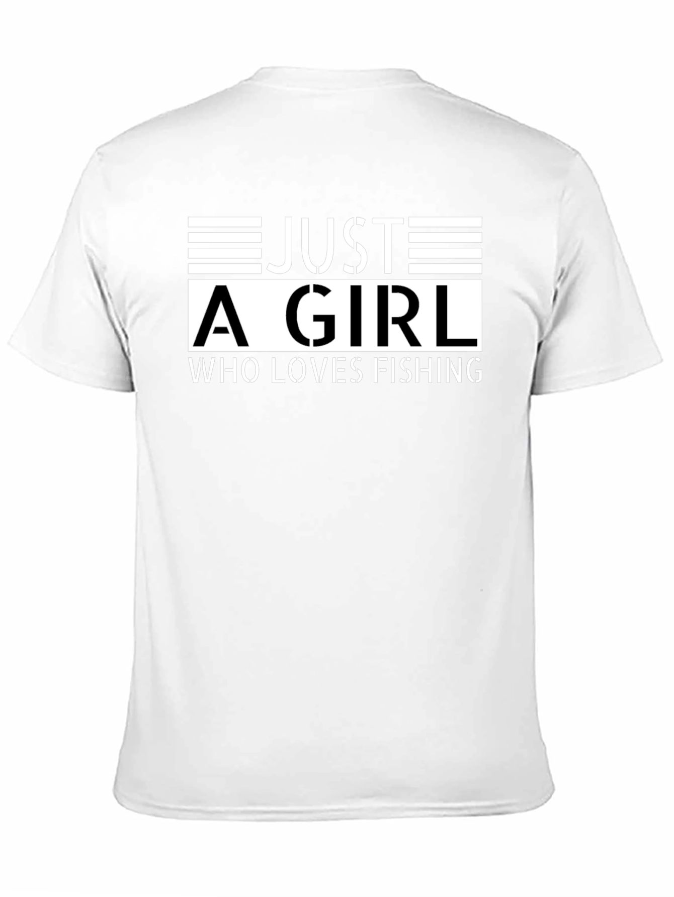 Black Just A Girl Who Loves Fishing Black T-Shirt view 11