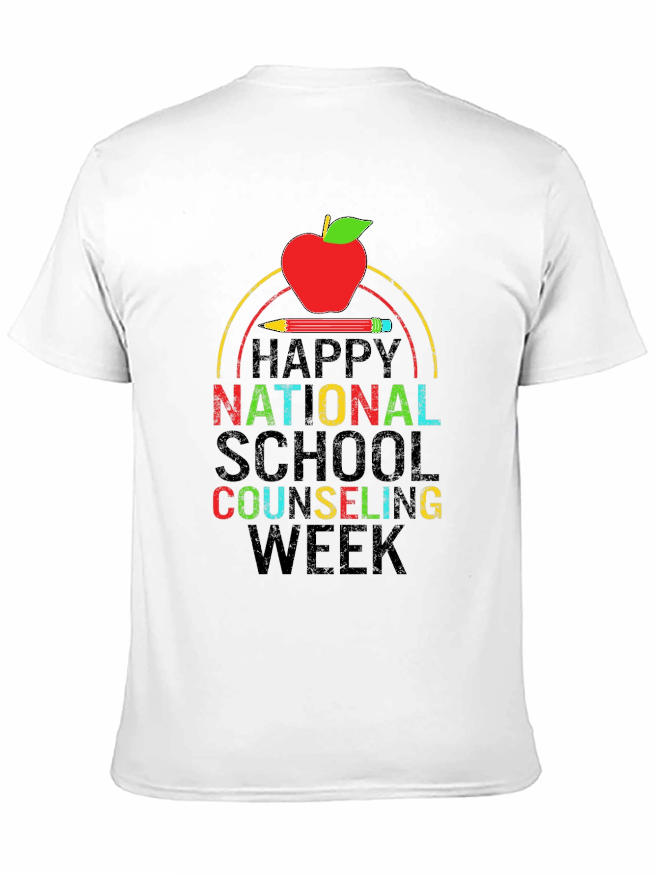 Black Happy National School Counseling Week T-Shirt view 11