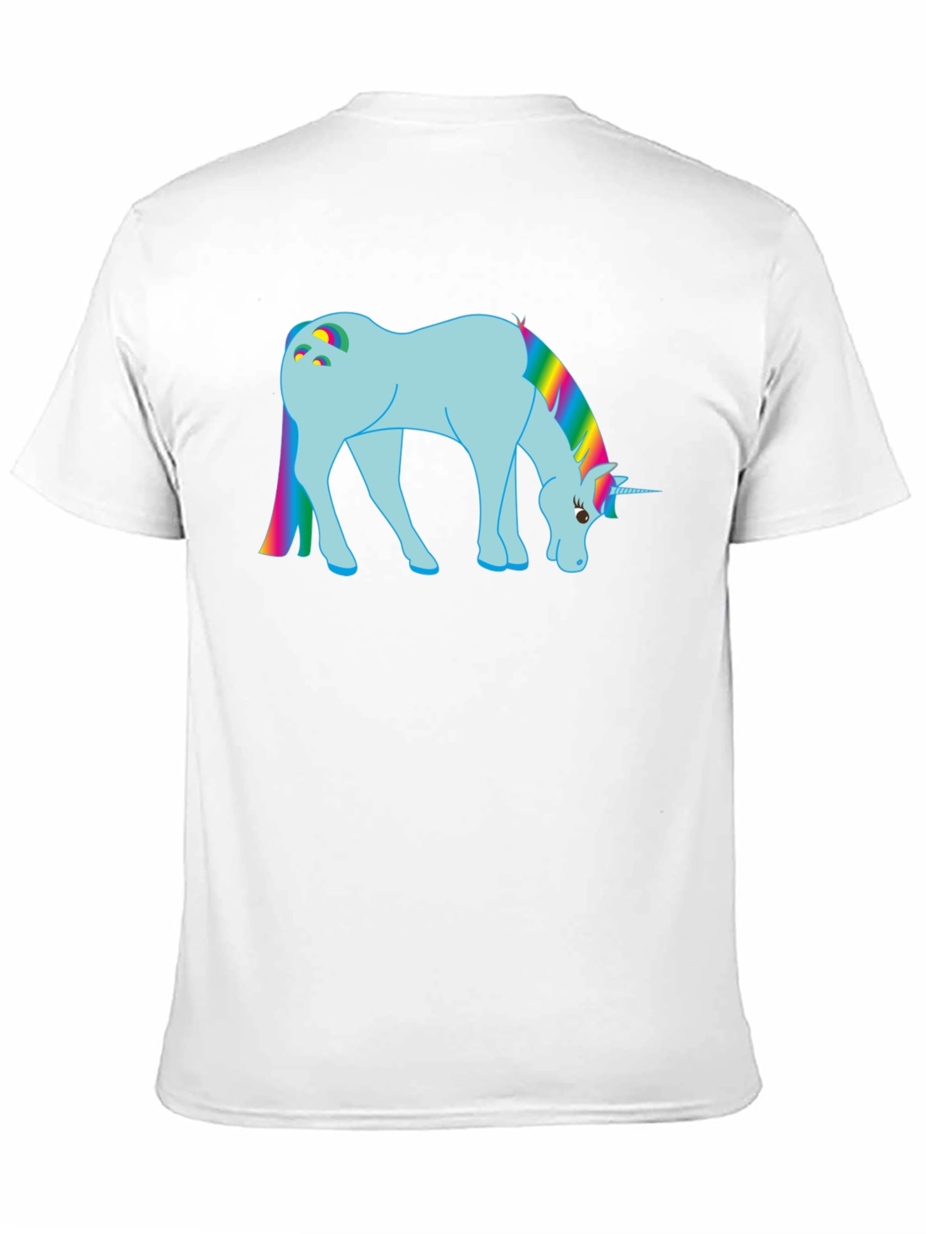 Black Rainbow Unicorn Graphic T-Shirt view 11