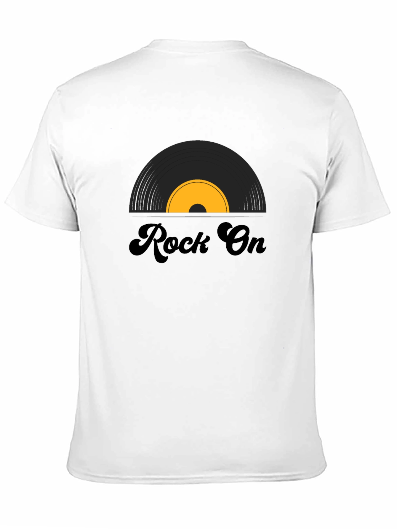 Black Rock On Vinyl Record Graphic Tee - Black view 11