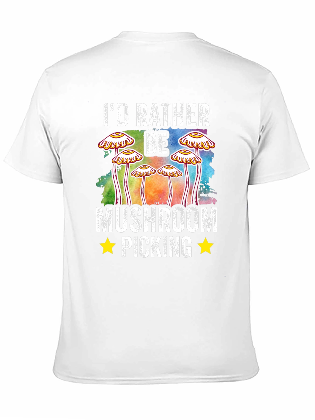 Black Mushroom Picking Graphic T-Shirt view 11