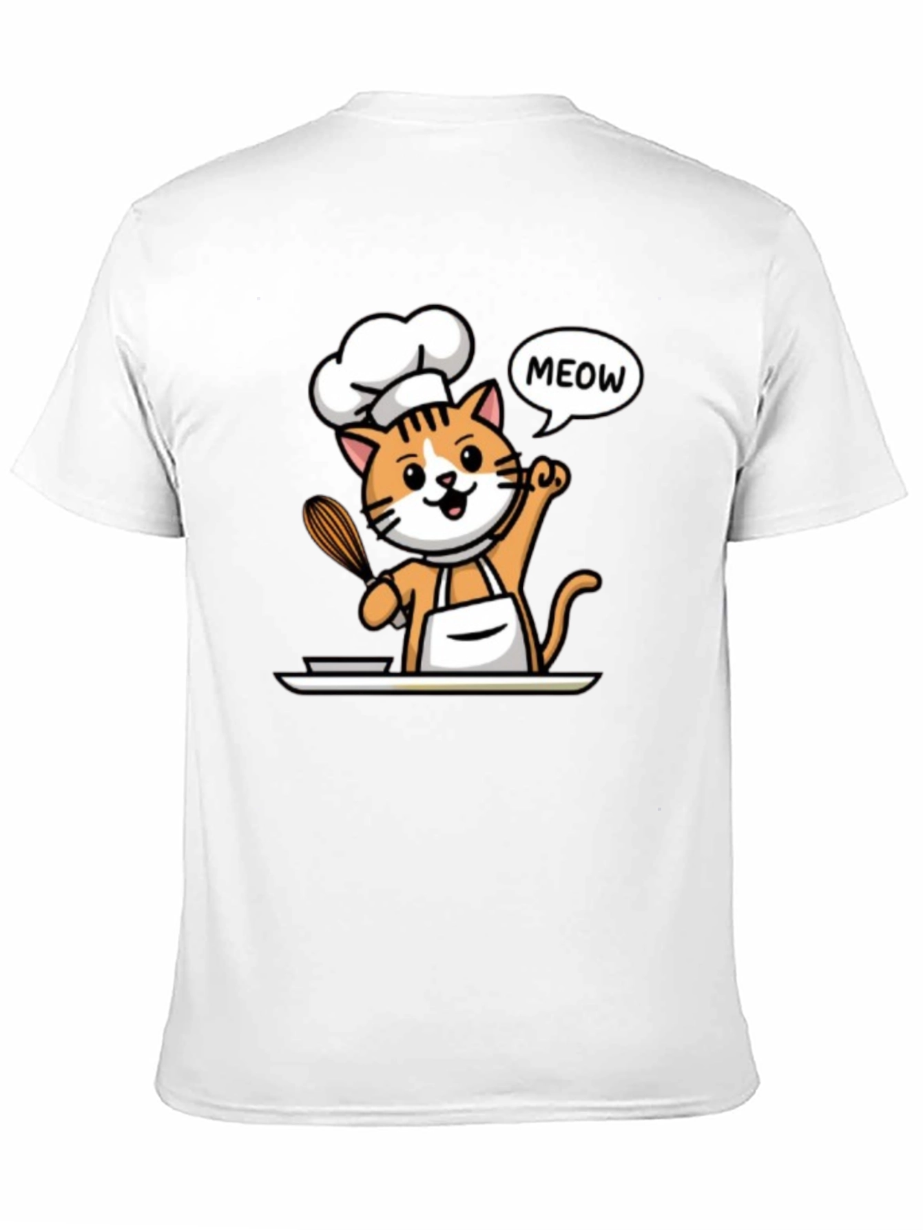 Black Chef Cat T-Shirt - Funny Culinary Kitten Tee view 11