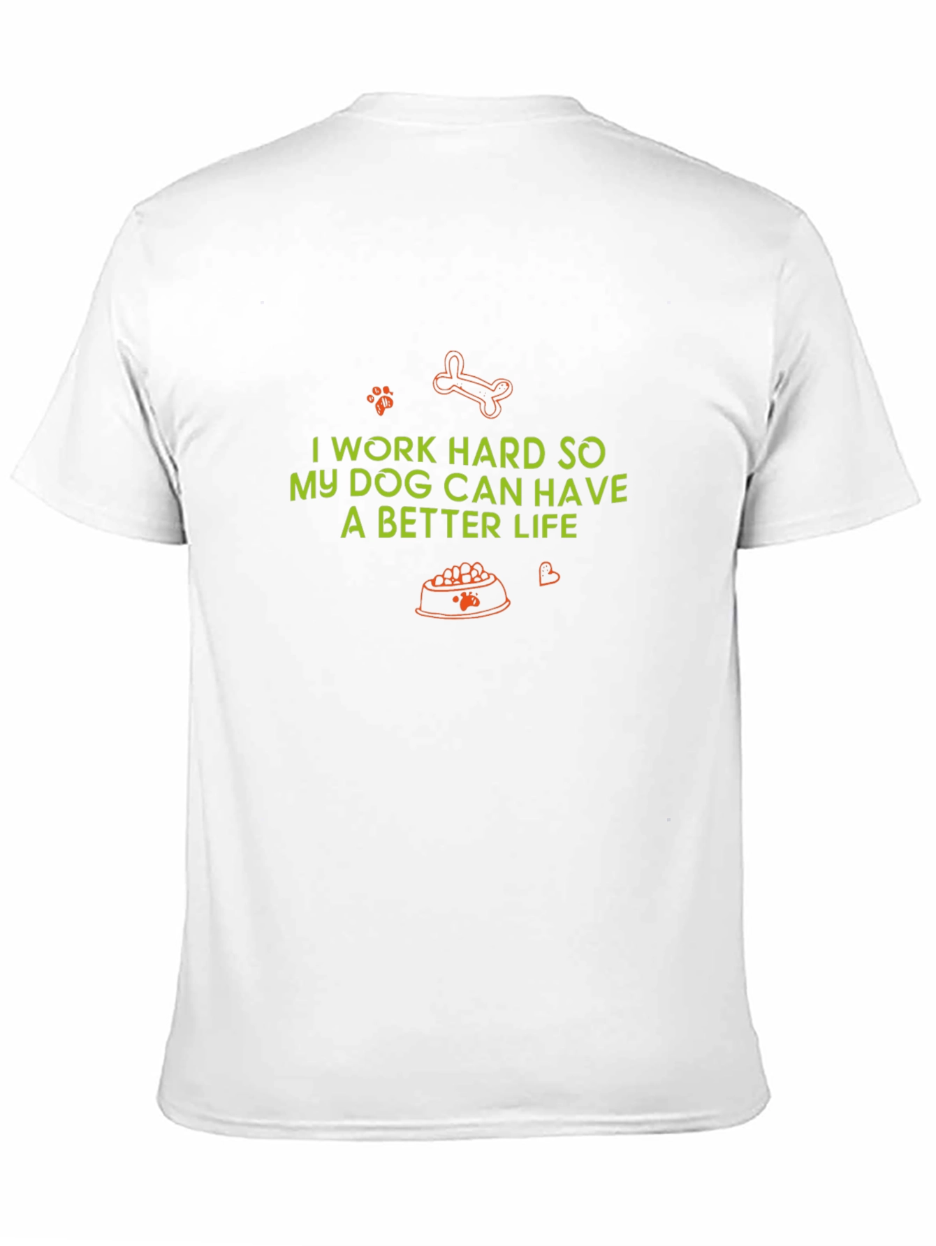 Black Dog Lover's Tee: I Work Hard for My Dog's Better Life view 11