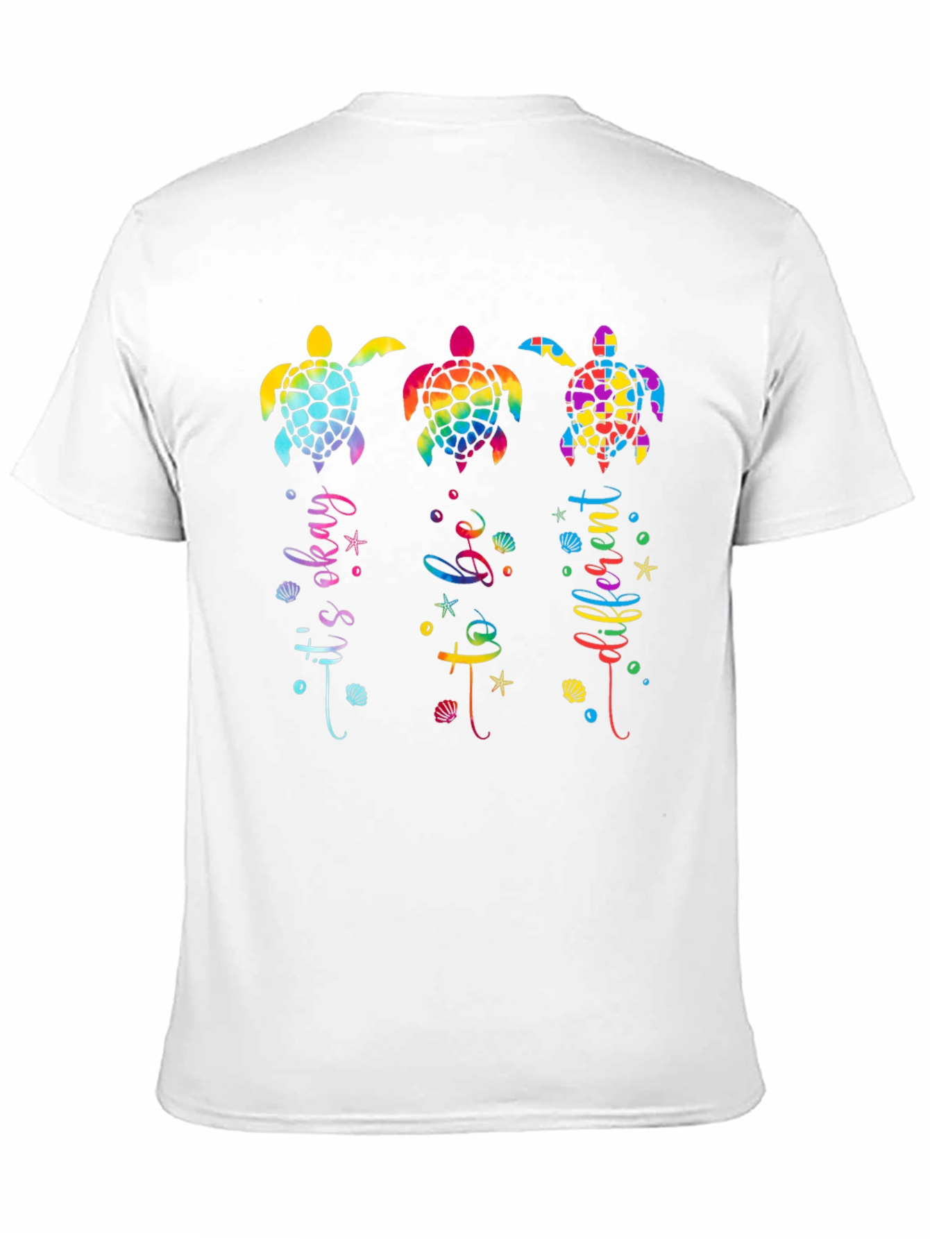 Black Rainbow Turtle T-Shirt - It's Okay To Be Different view 11