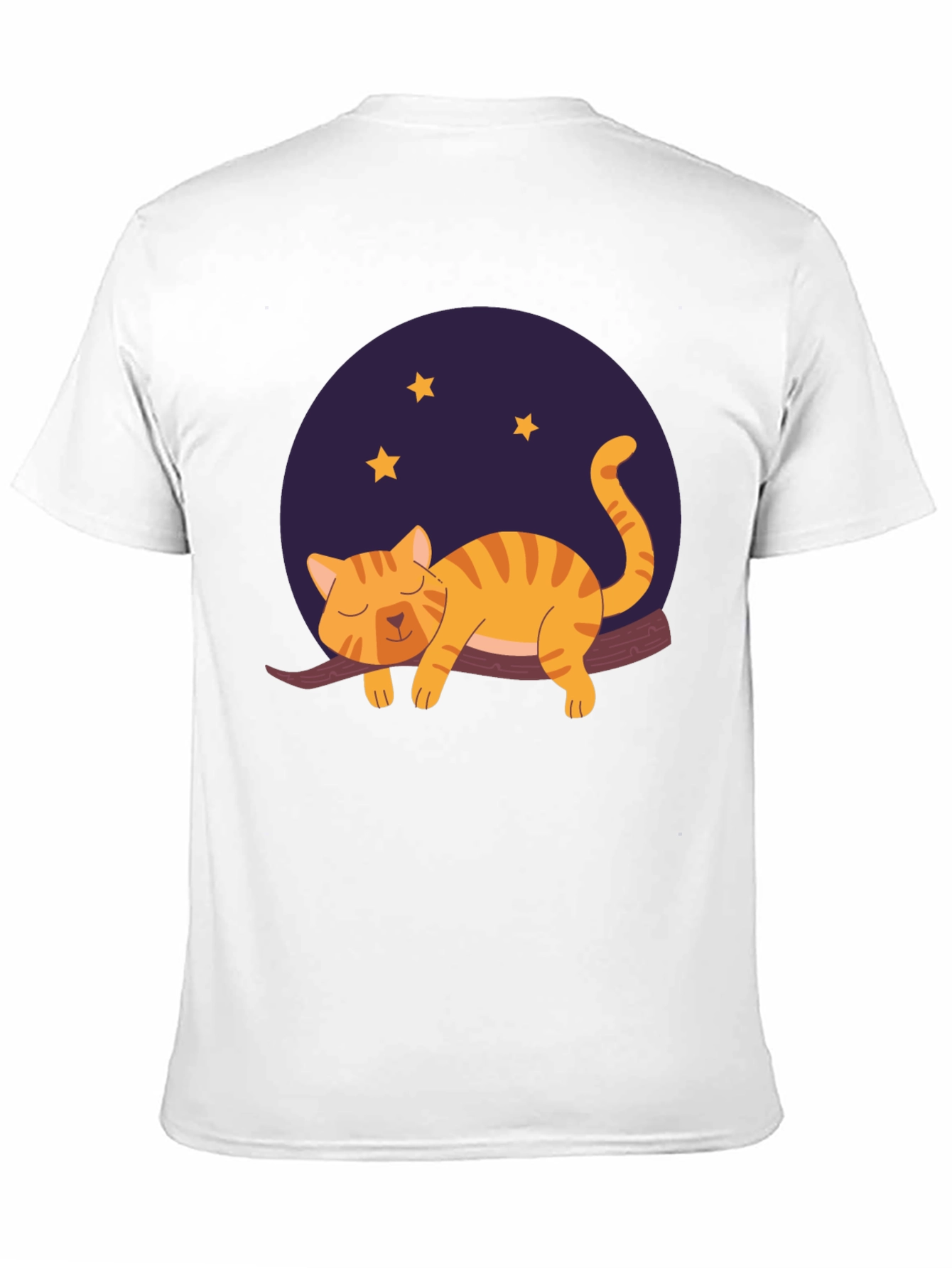 Black Cute Cat Nap T-Shirt - Unisex Black Tee view 11