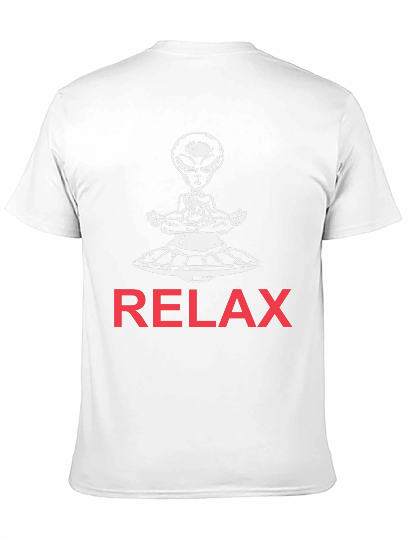 Black Relax Alien T-Shirt -  UFO Meditation Tee view 11