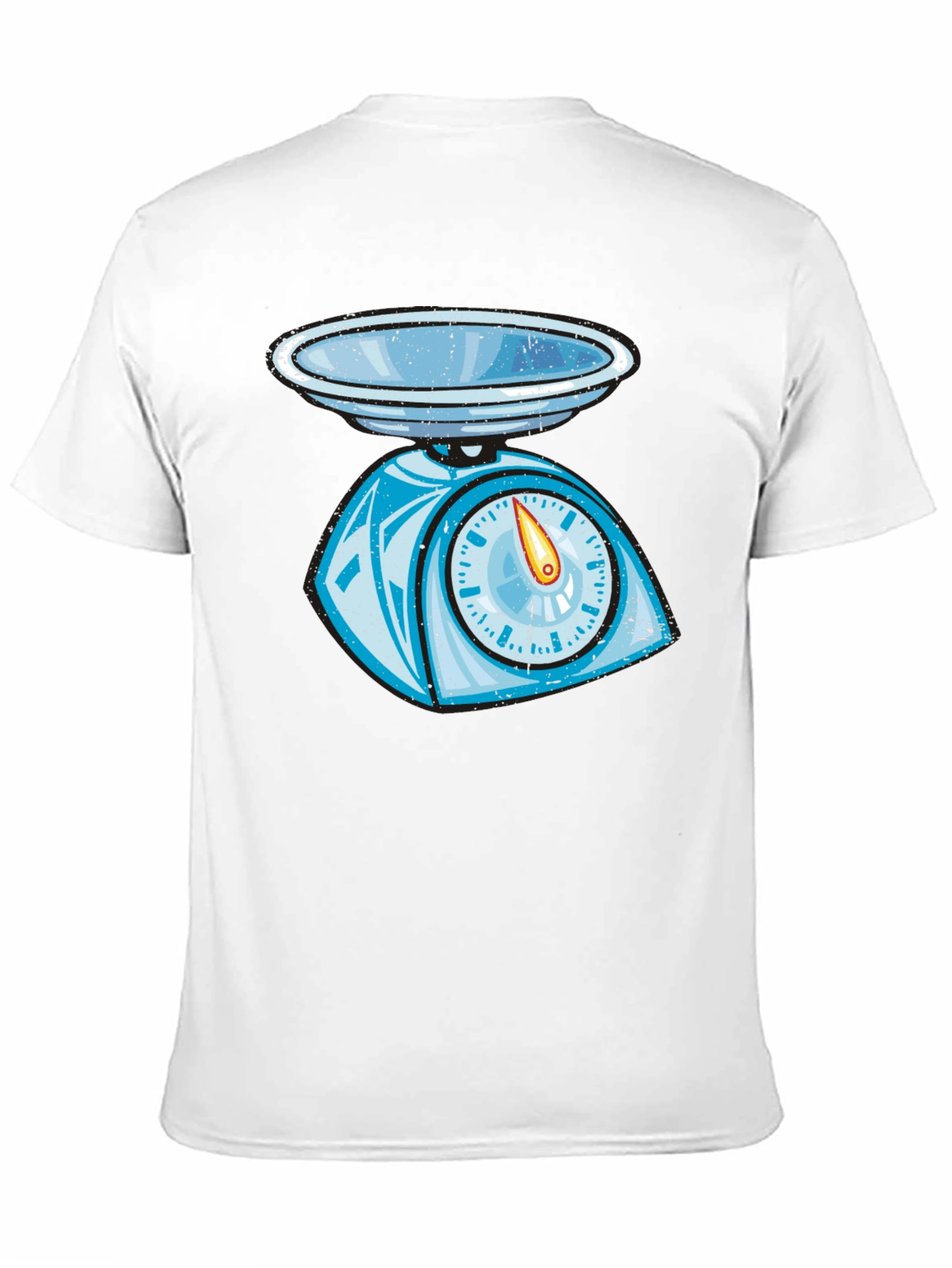 Black Vintage Style Kitchen Scale Graphic Tee - Black view 11