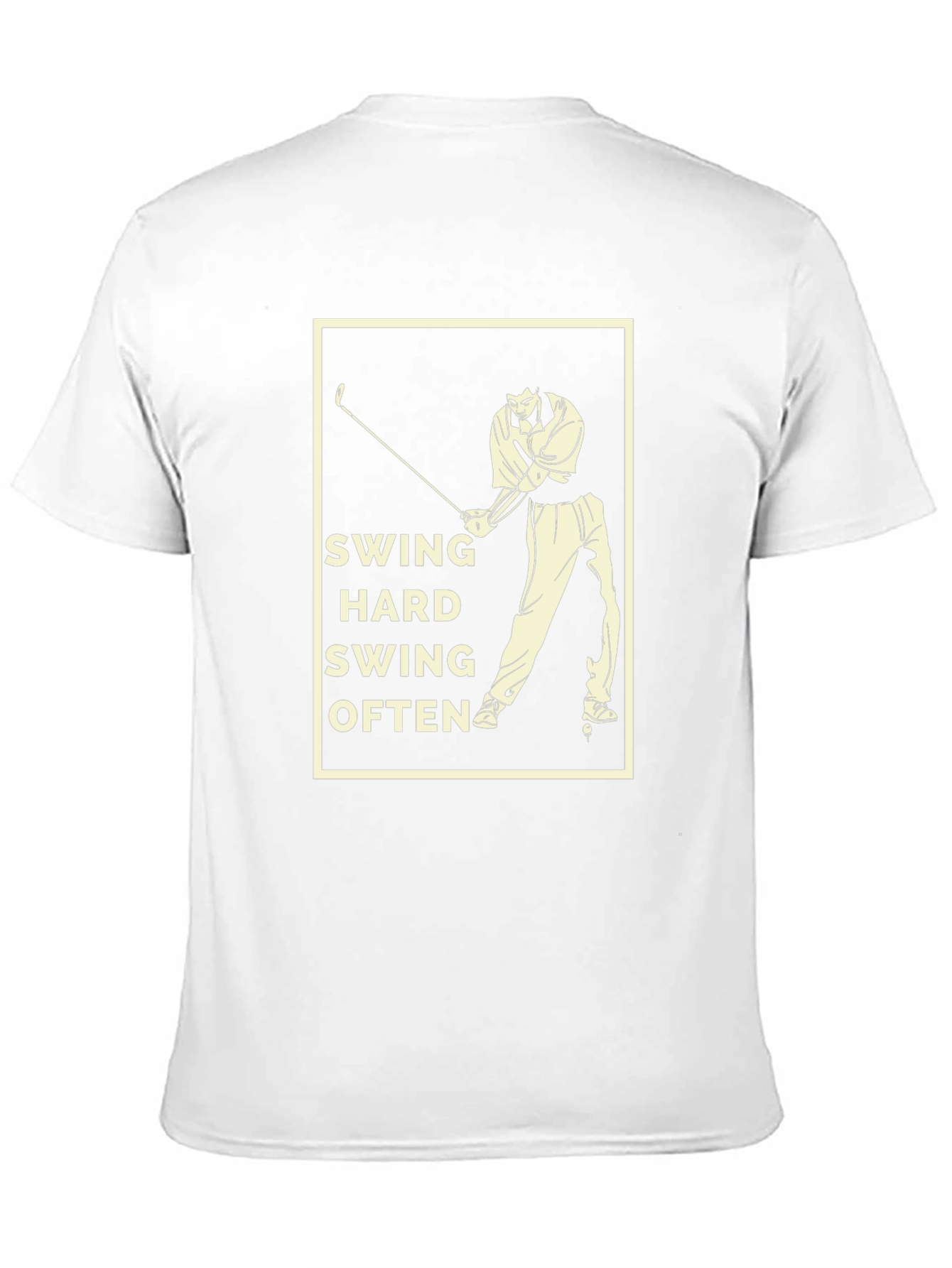 Black Swing Hard Golf T-Shirt - Black Cotton Tee view 11