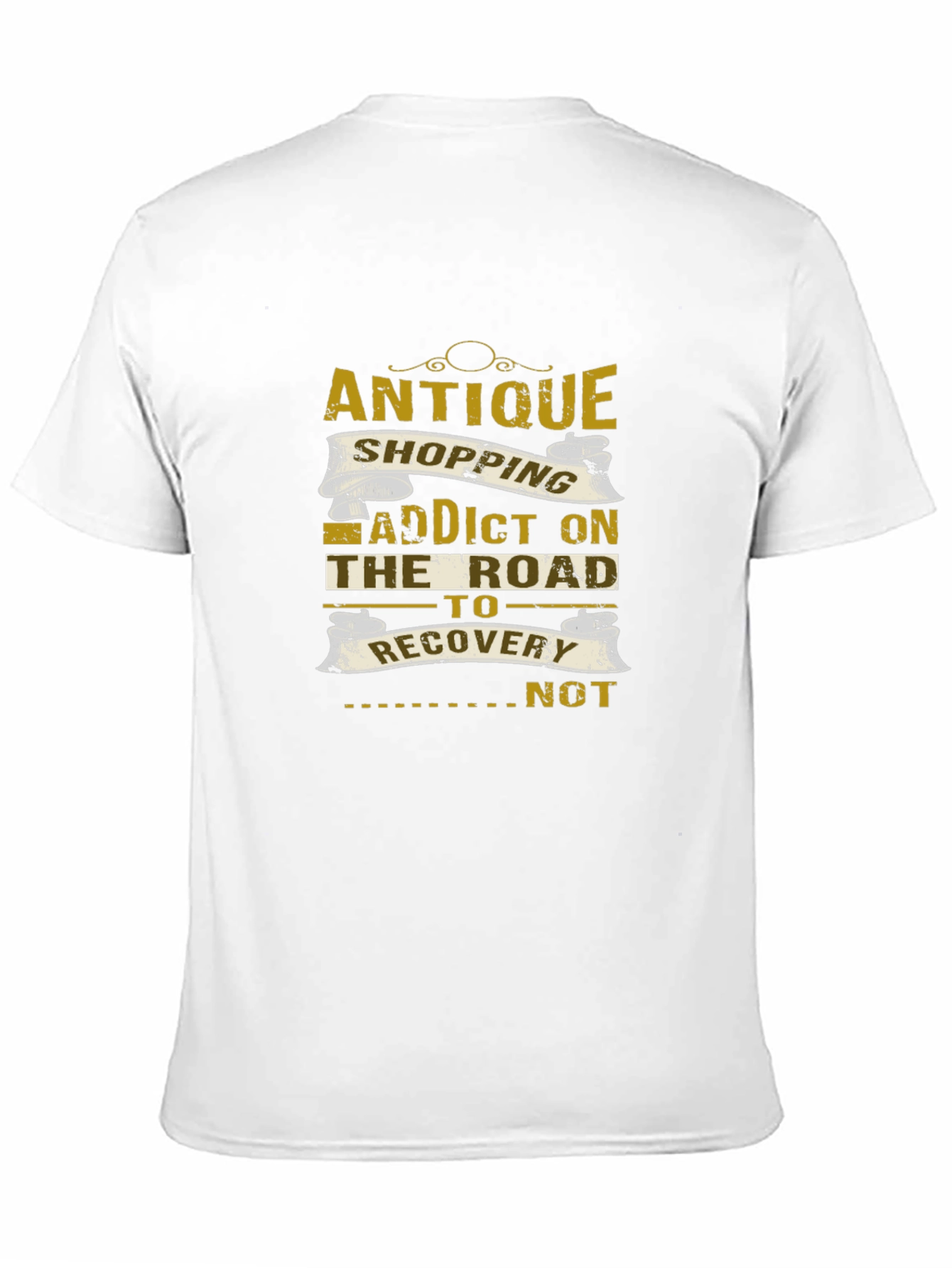 Black Antique Shopping Addict T-Shirt view 11