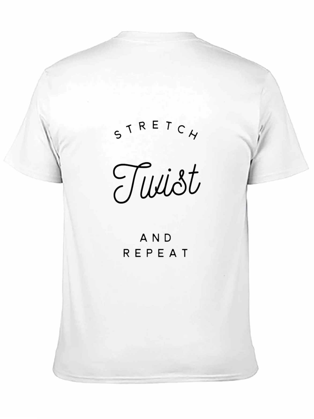 Black Stretch Twist Repeat T-Shirt - Workout Motivation view 11