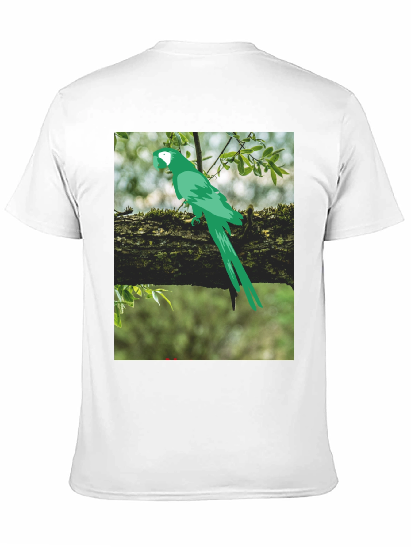Black Parrot Graphic Tee - Nature Inspired Print view 11