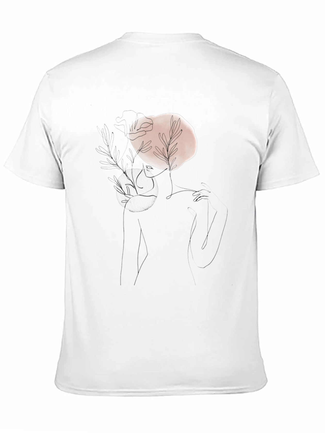 Black Abstract Line Art Graphic T-Shirt view 11