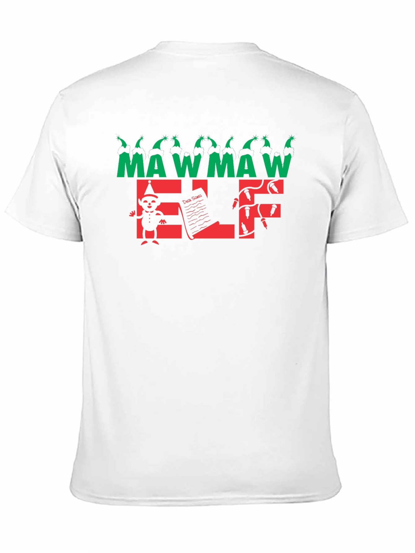 Black Maw Maw Elf Black Holiday T-Shirt view 11