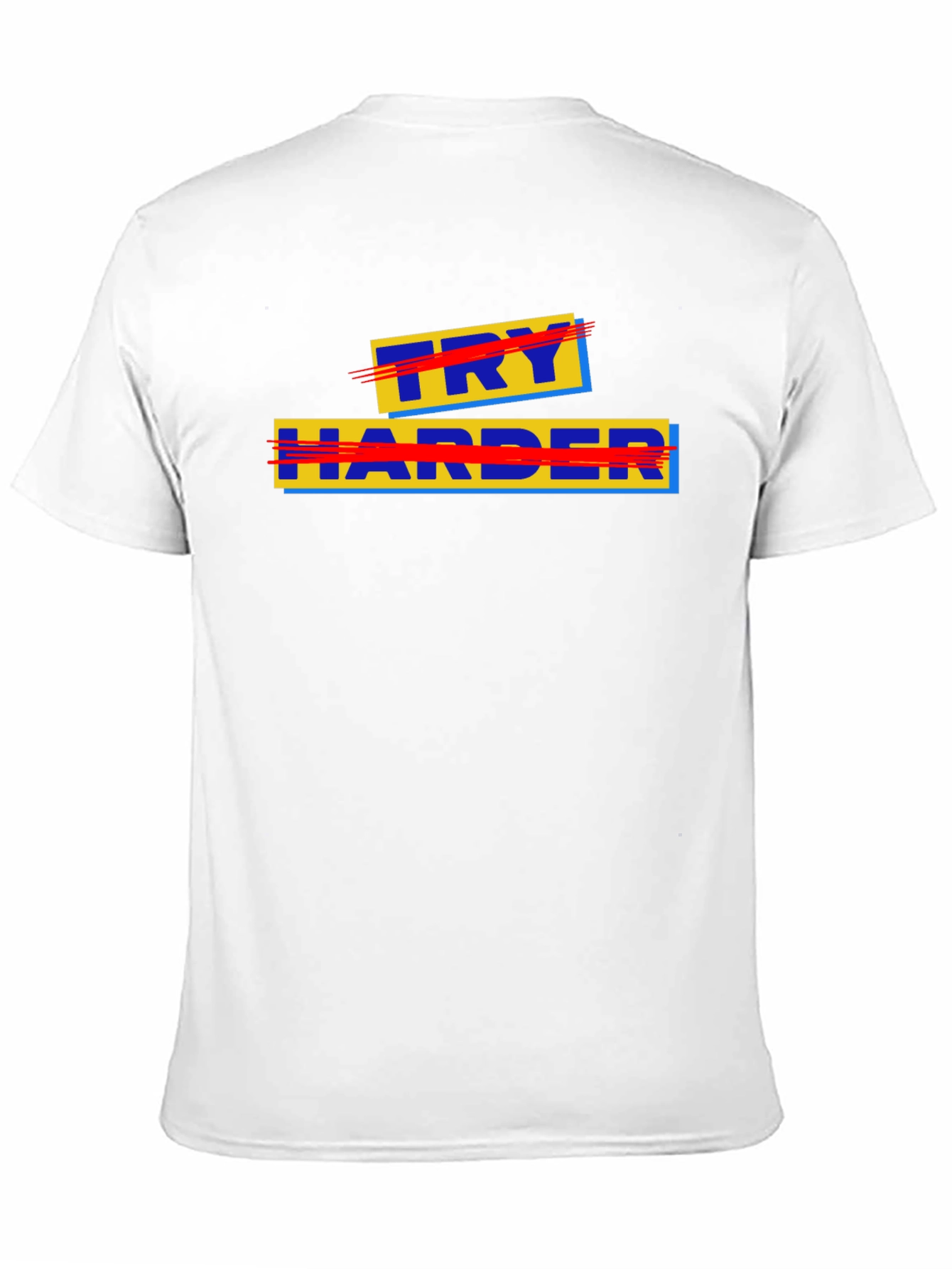 Black Try Harder Graphic Tee - Motivational T-Shirt view 11