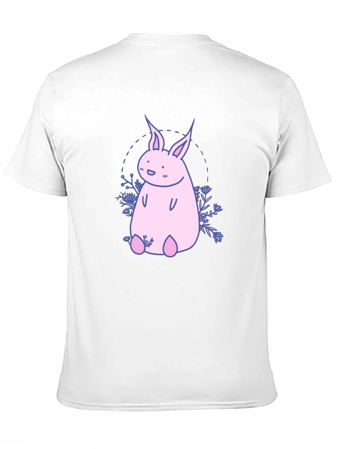 Black Cute Pink Bunny Graphic T-Shirt view 11